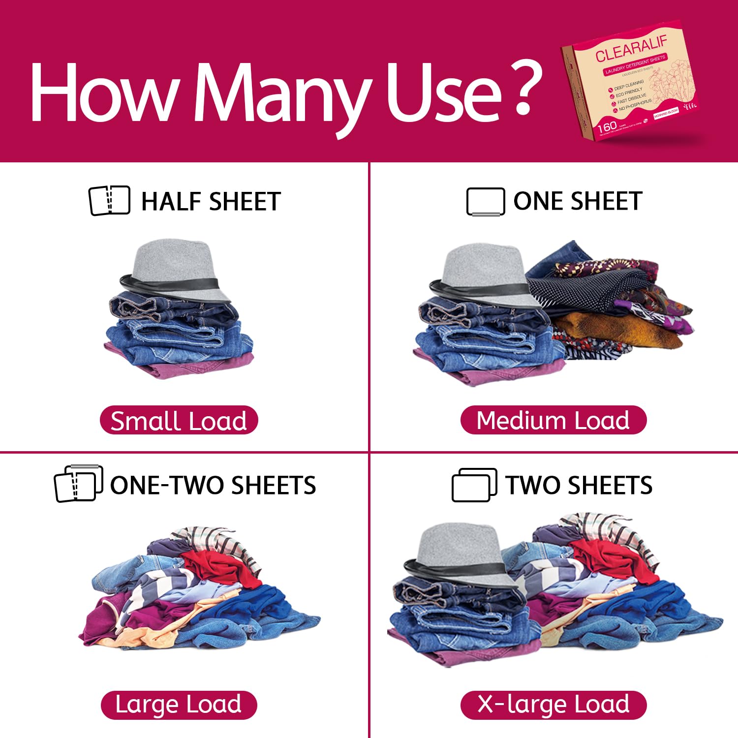 Laundry Detergent Sheets (80 Count)