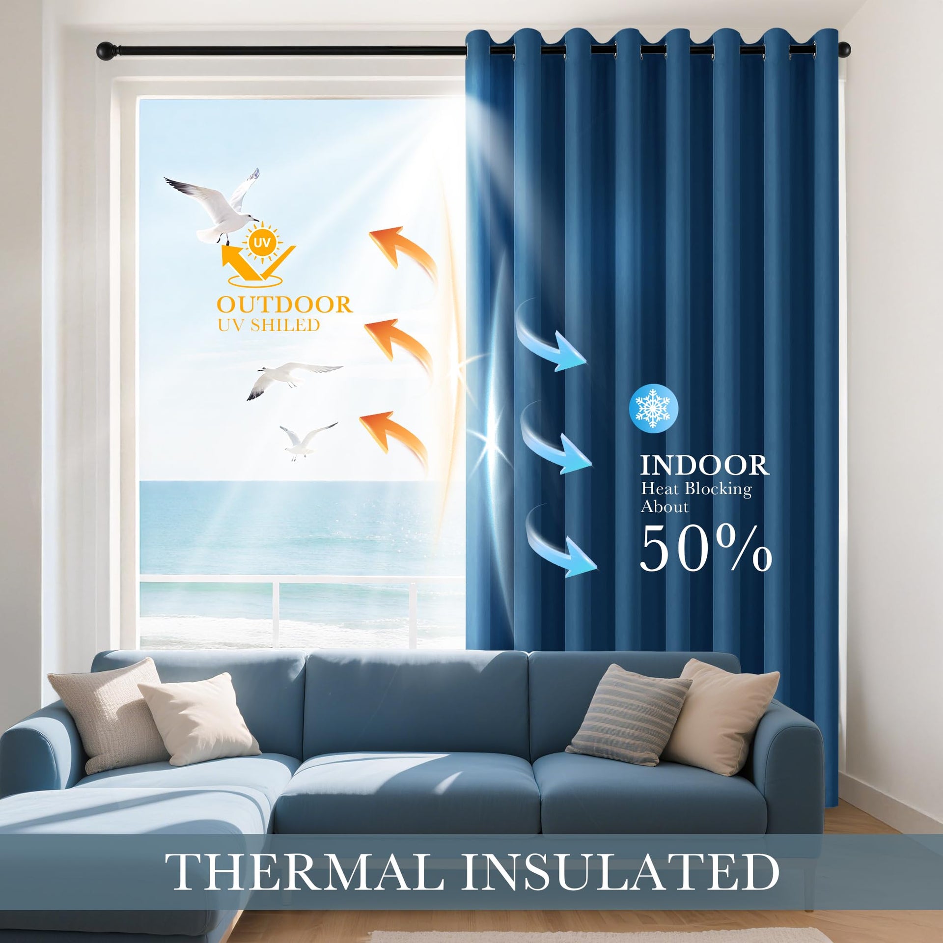 Small Blackout Curtains for Bedroom (2 Count)