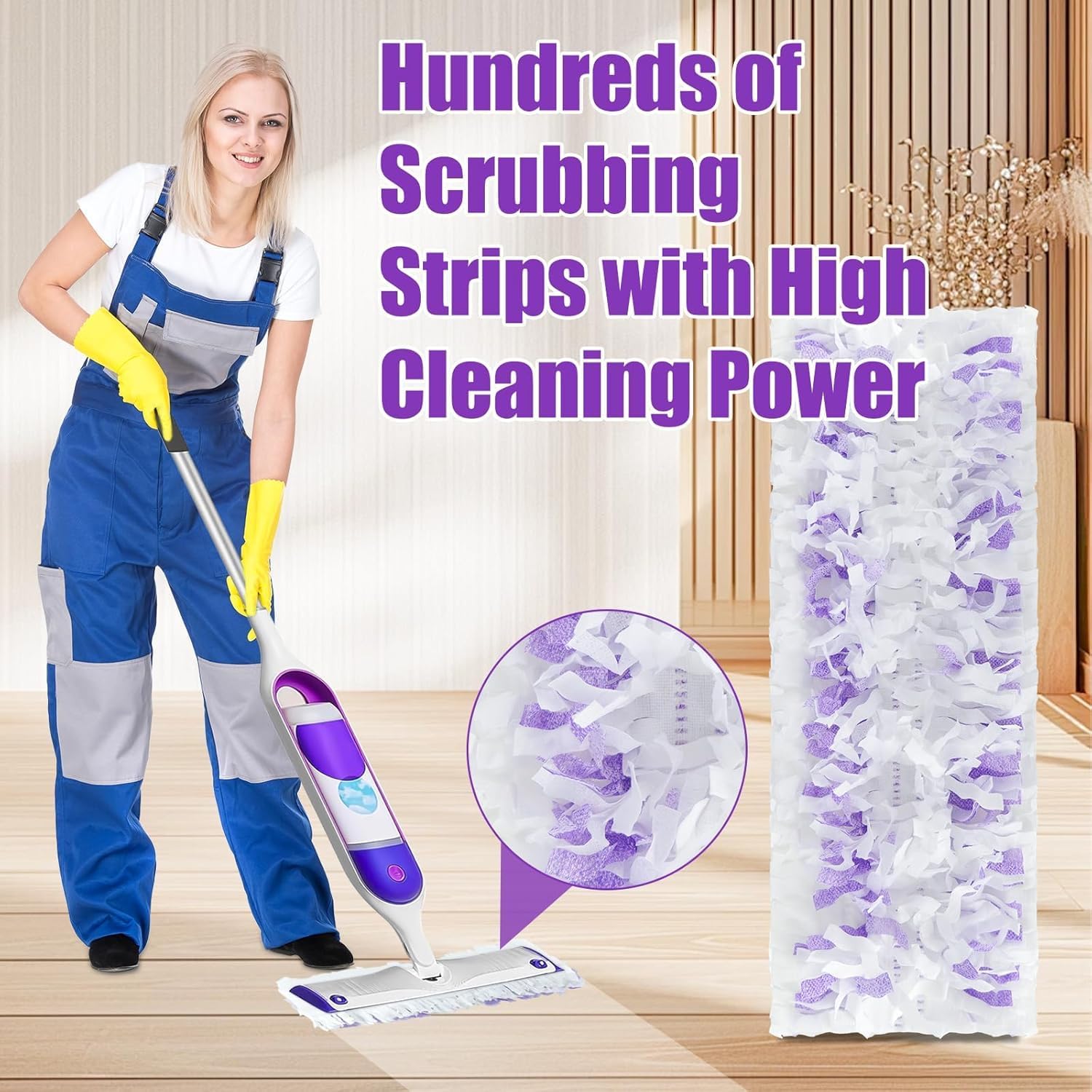50 Pack Disposable Power Mop Refills for Swiffer Power Mop (50 Count) - ModHome Supplies