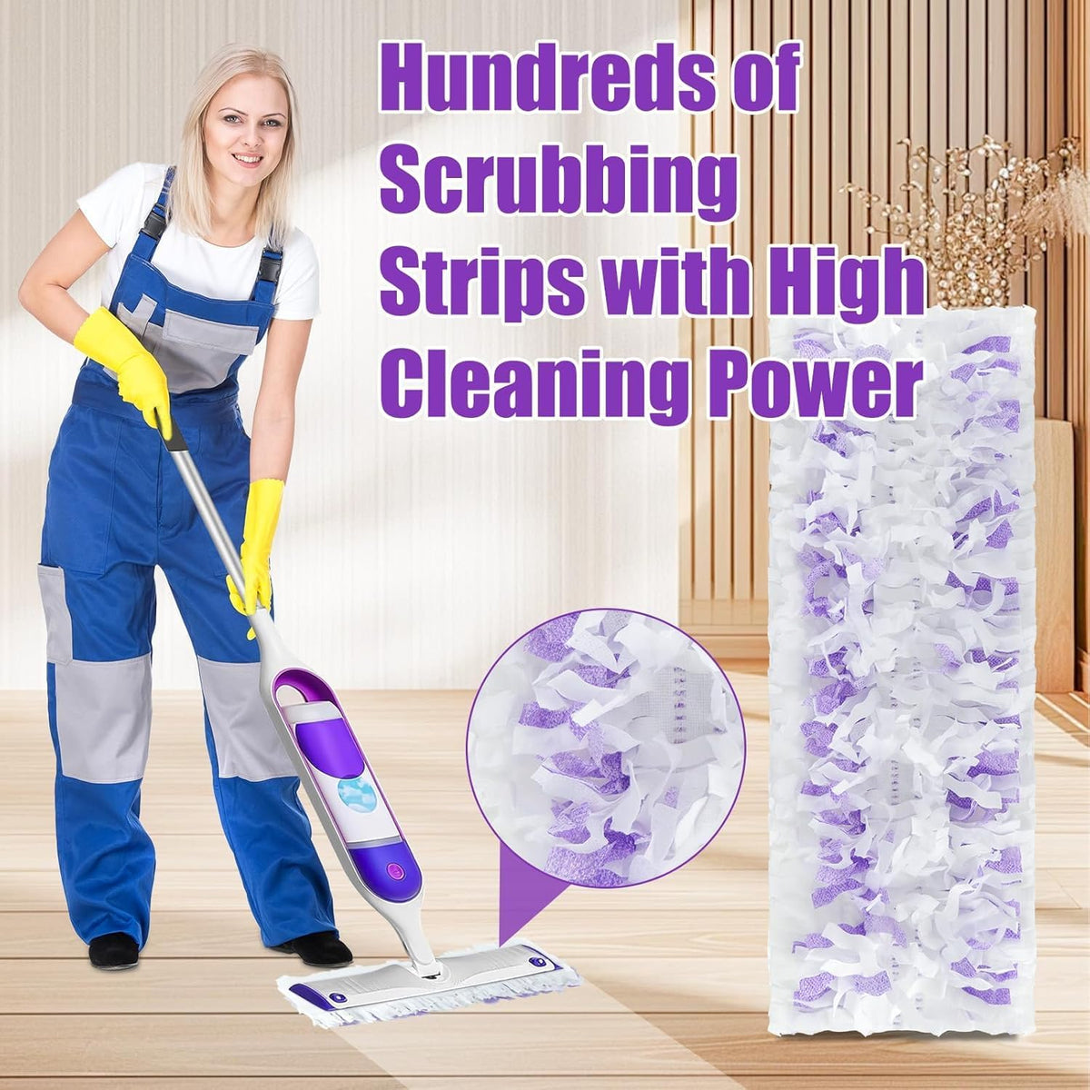 20 Pack Disposable Power Mop Refills for Swiffer Power Mop (20 Count)