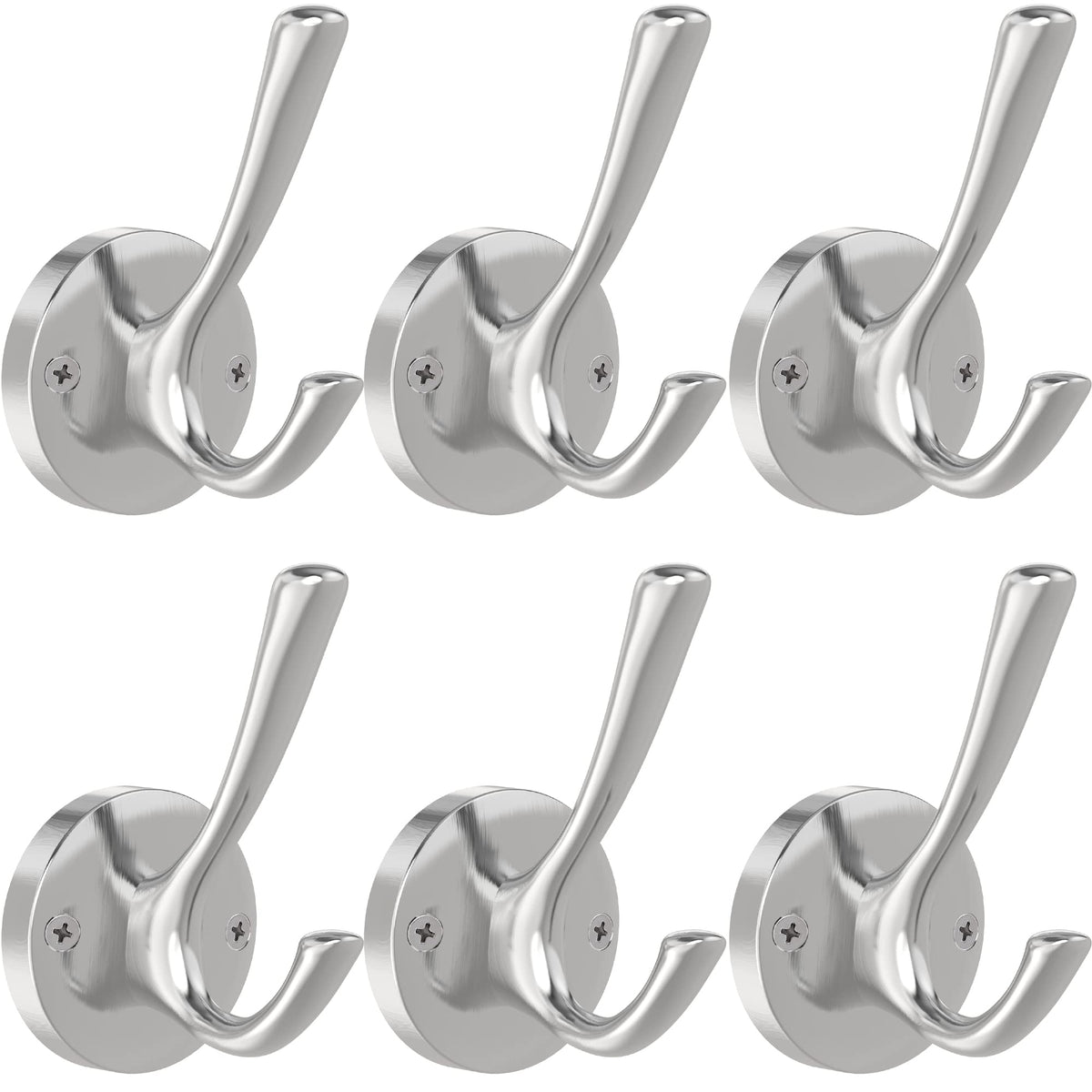 Brushed Nickel Wall Hooks