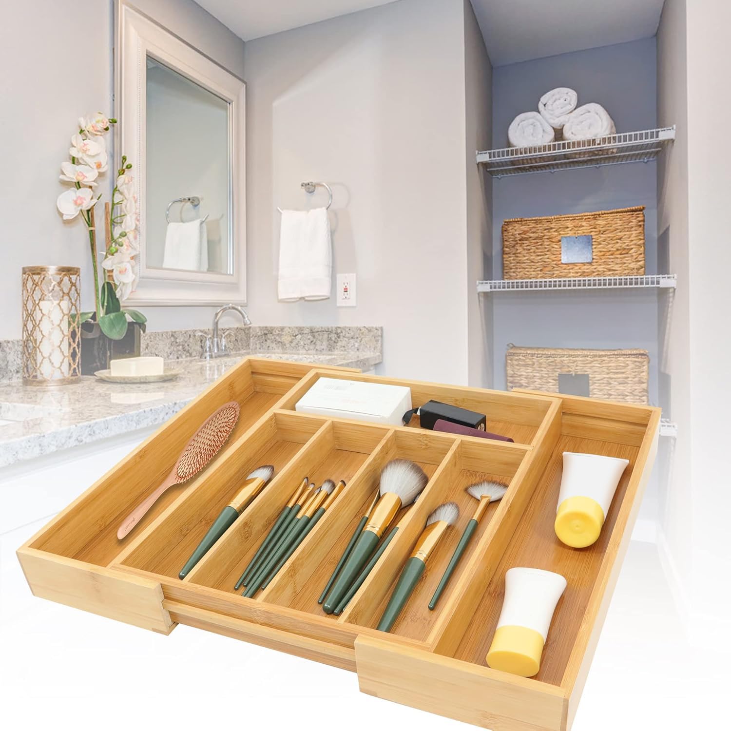 Bamboo Drawer Organizer