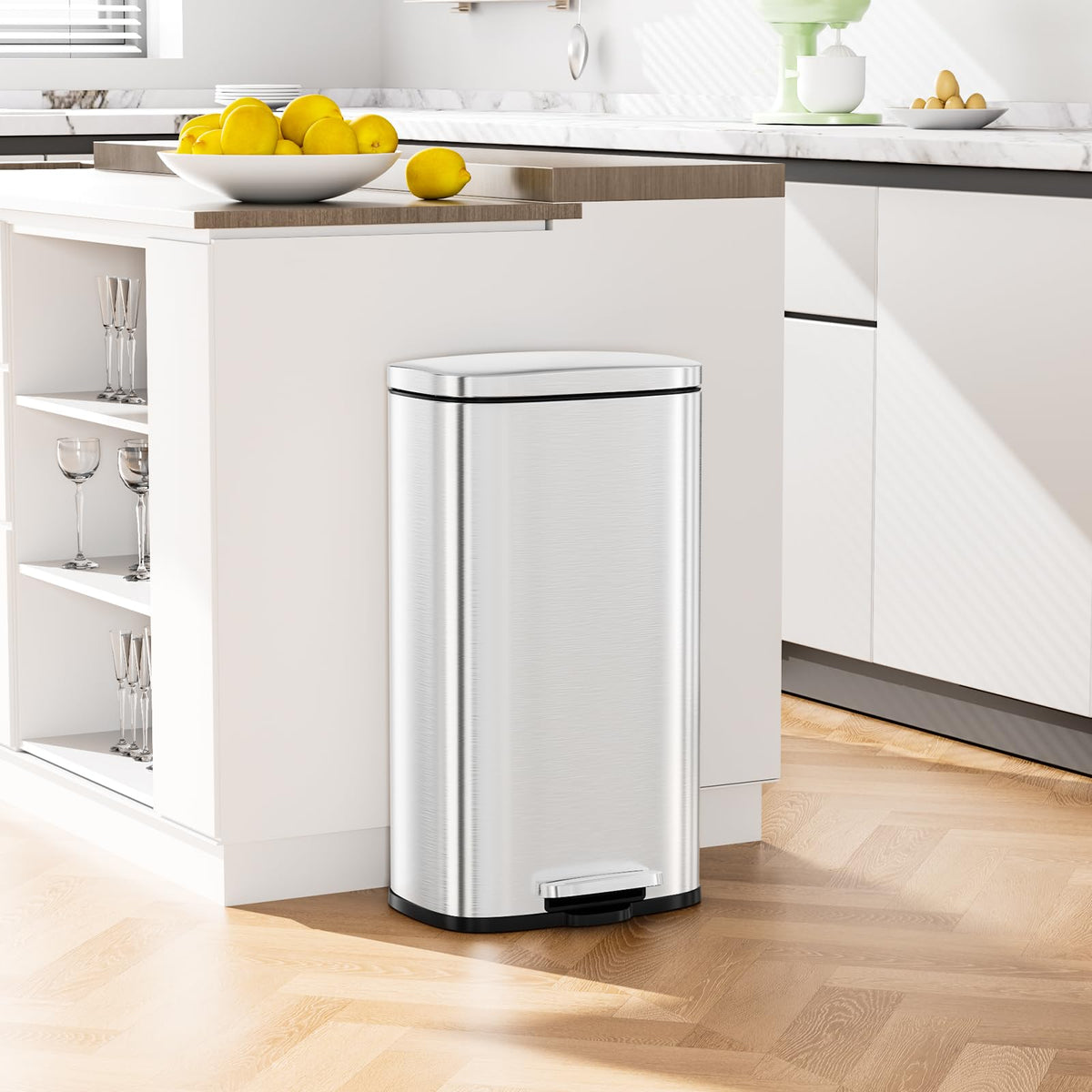 13.2 Gal Step Kitchen Trash Can