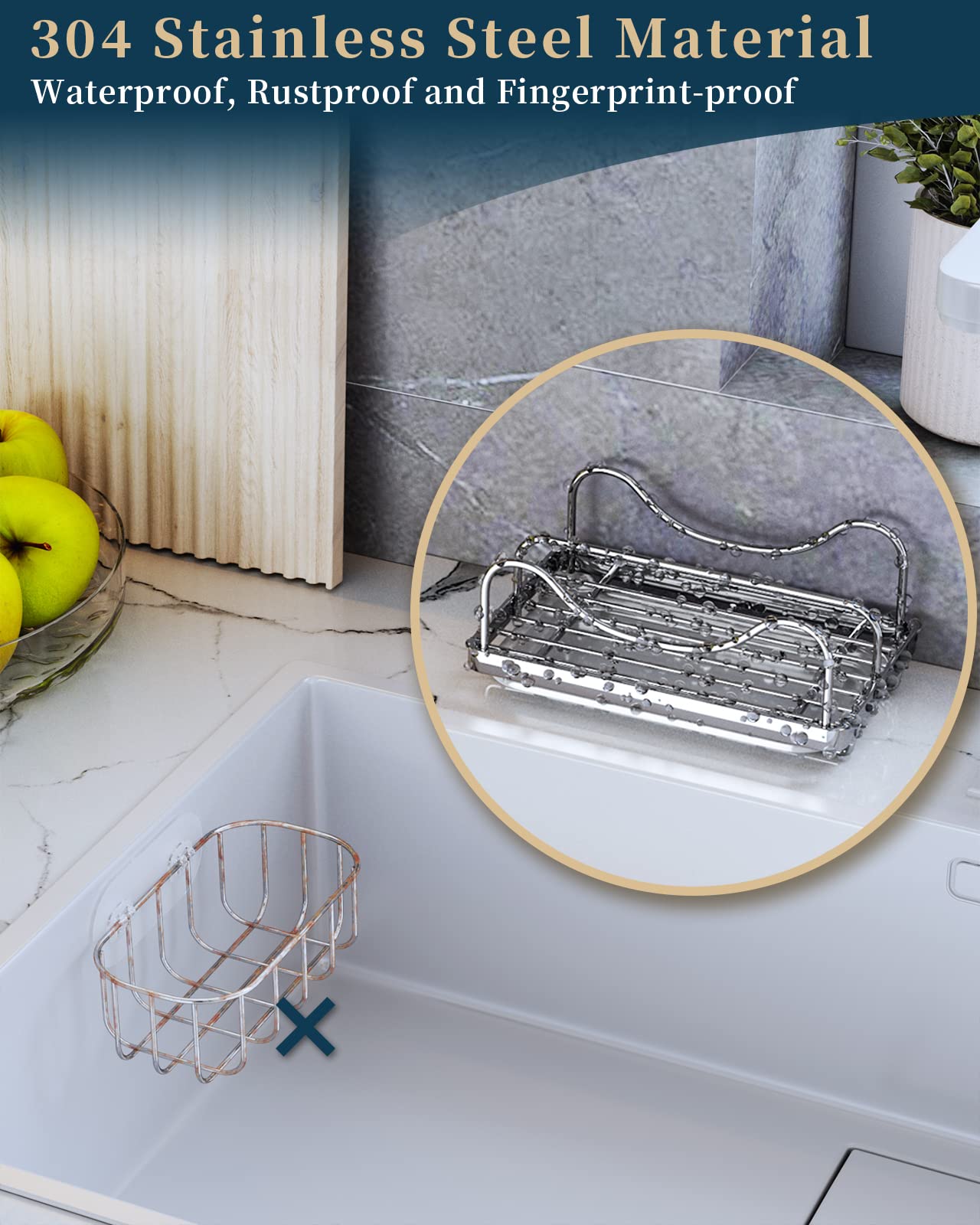 Sponge Holder for Kitchen Sink