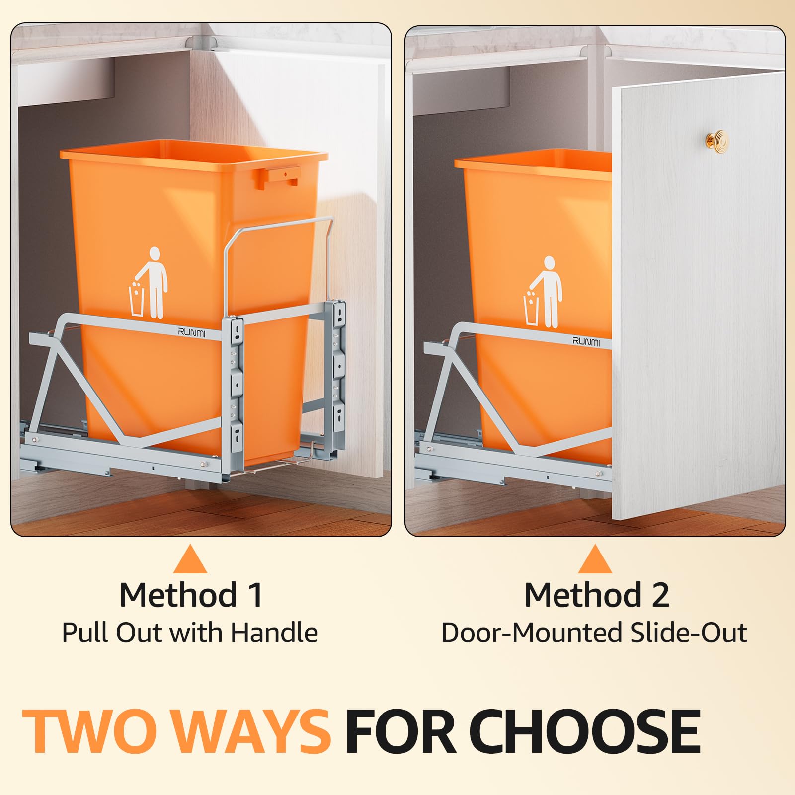 Pull Out Trash Can Under Cabinet Kit (1280 Fl Oz)