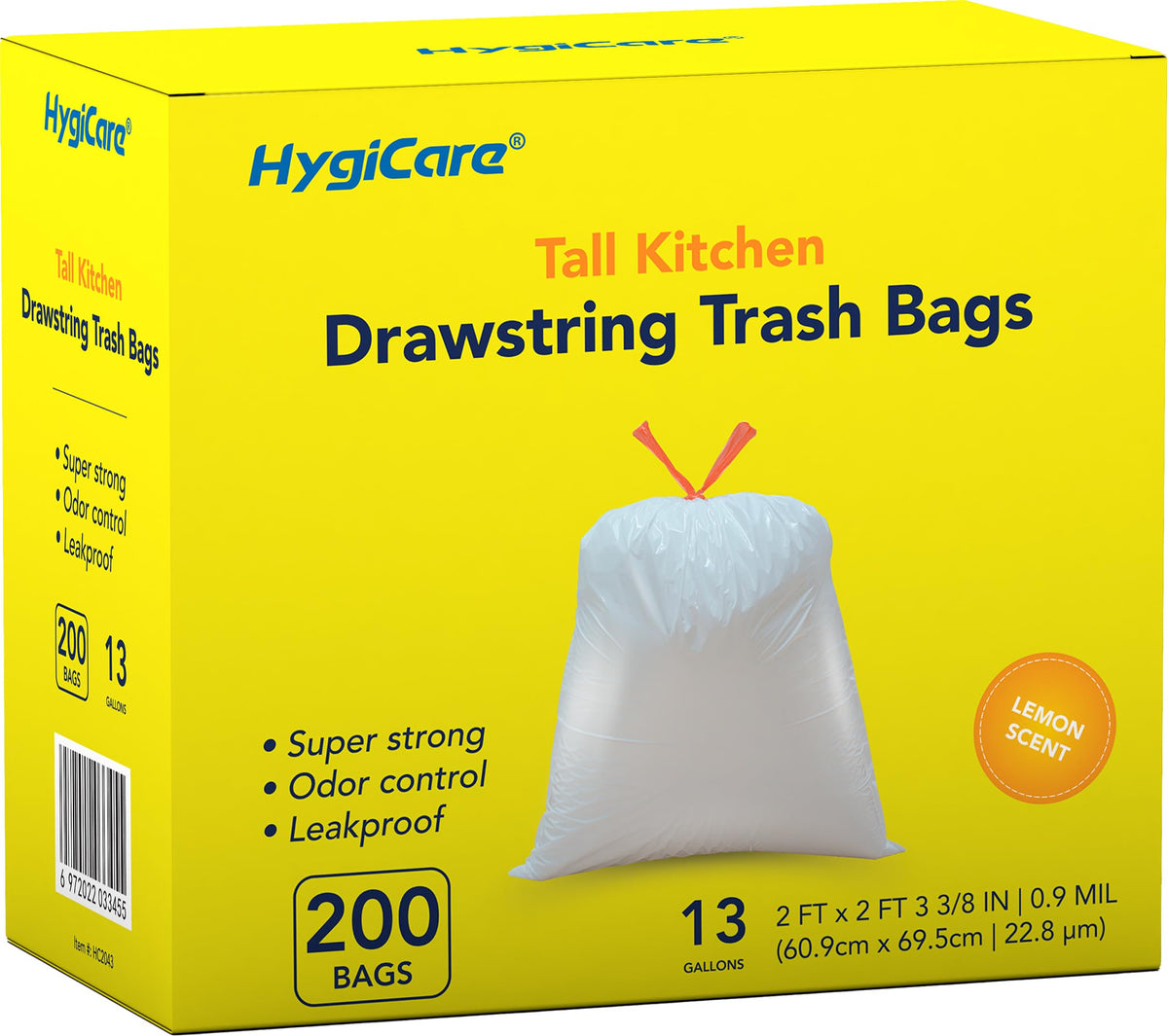13 Gallon Tall Kitchen Trash Bags (200 Count)