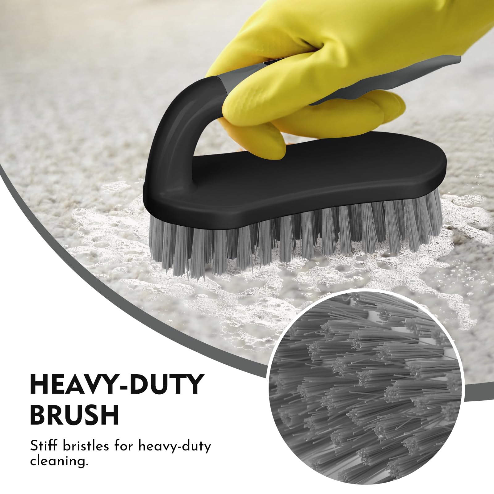 Scrub Brush Stiff Bristle Cleaning Scrubber (2 Count)