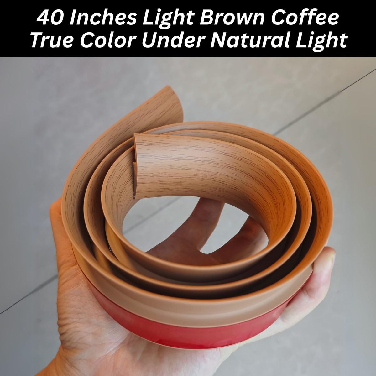 Floor Transition Strip Self Adhesive Carpet Wood Tile Vinyl Flooring Laminate Transition Cover Edge Trim Gap Doorway Threshold for Uneven Floors Heights Within 5 mm
