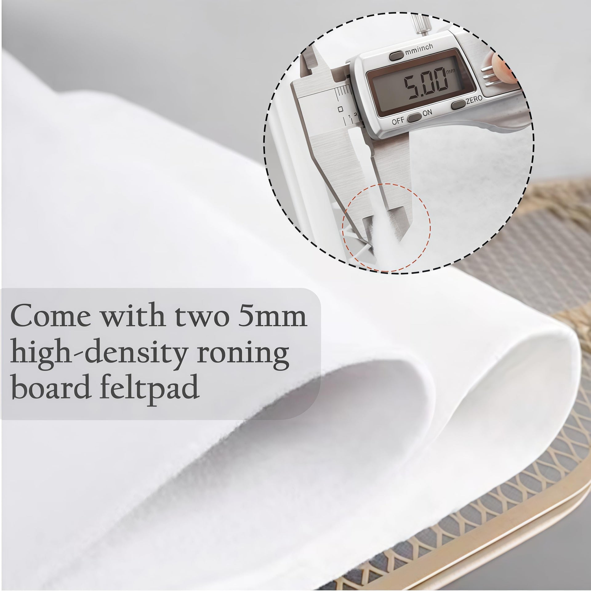 Ironing Board Cover with Two 5MM Thick Feltpads