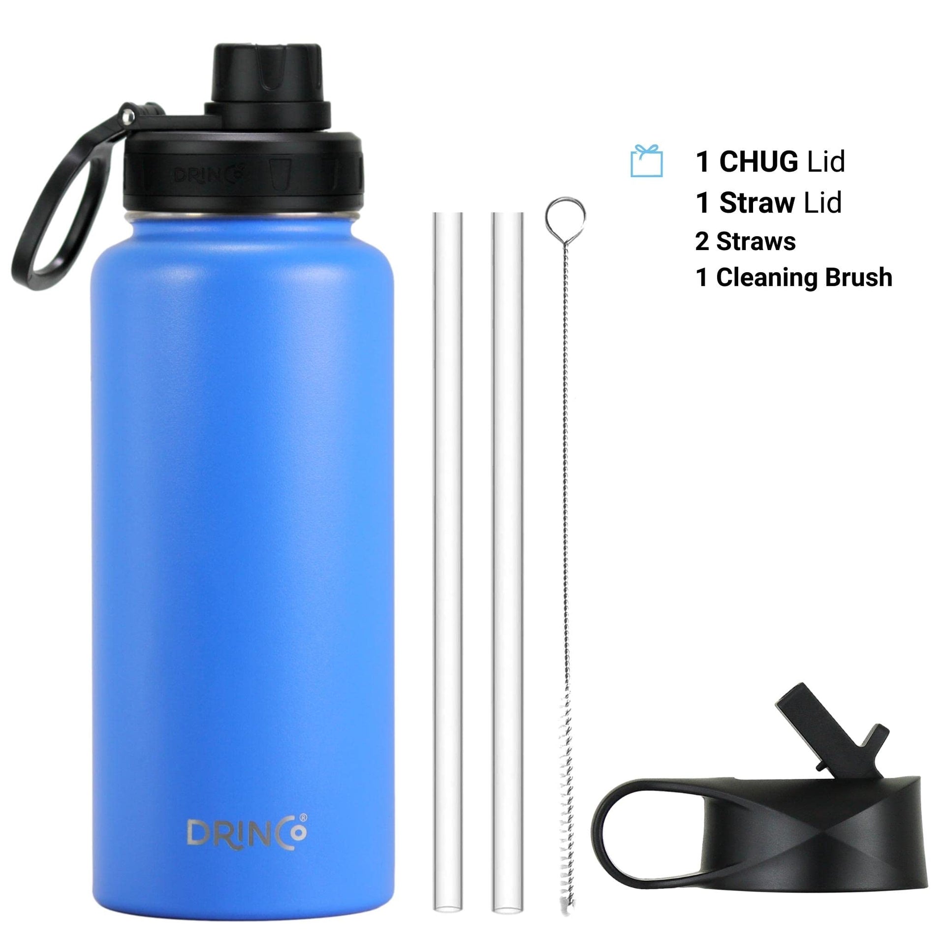 Stainless Steel Water Bottle Spout Lid Vacuum Insulated Double Wall Water Bottle Wide Mouth