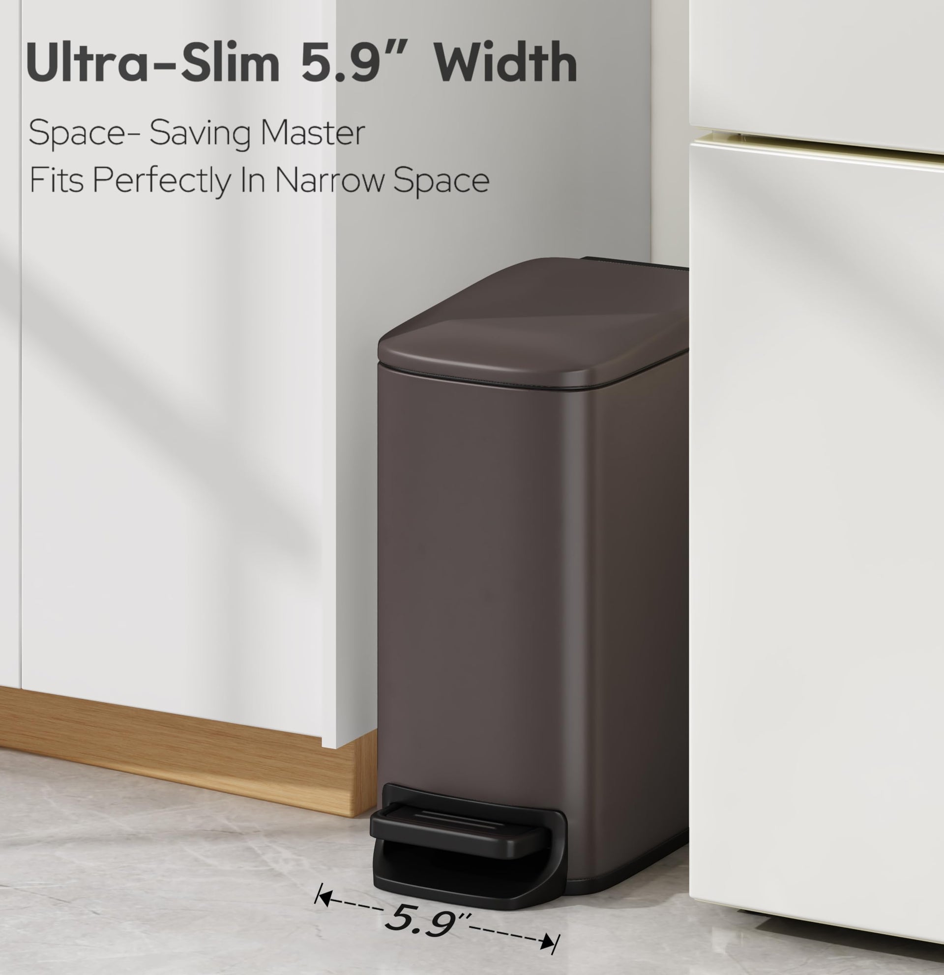 Small Bathroom Trash Can with Lid