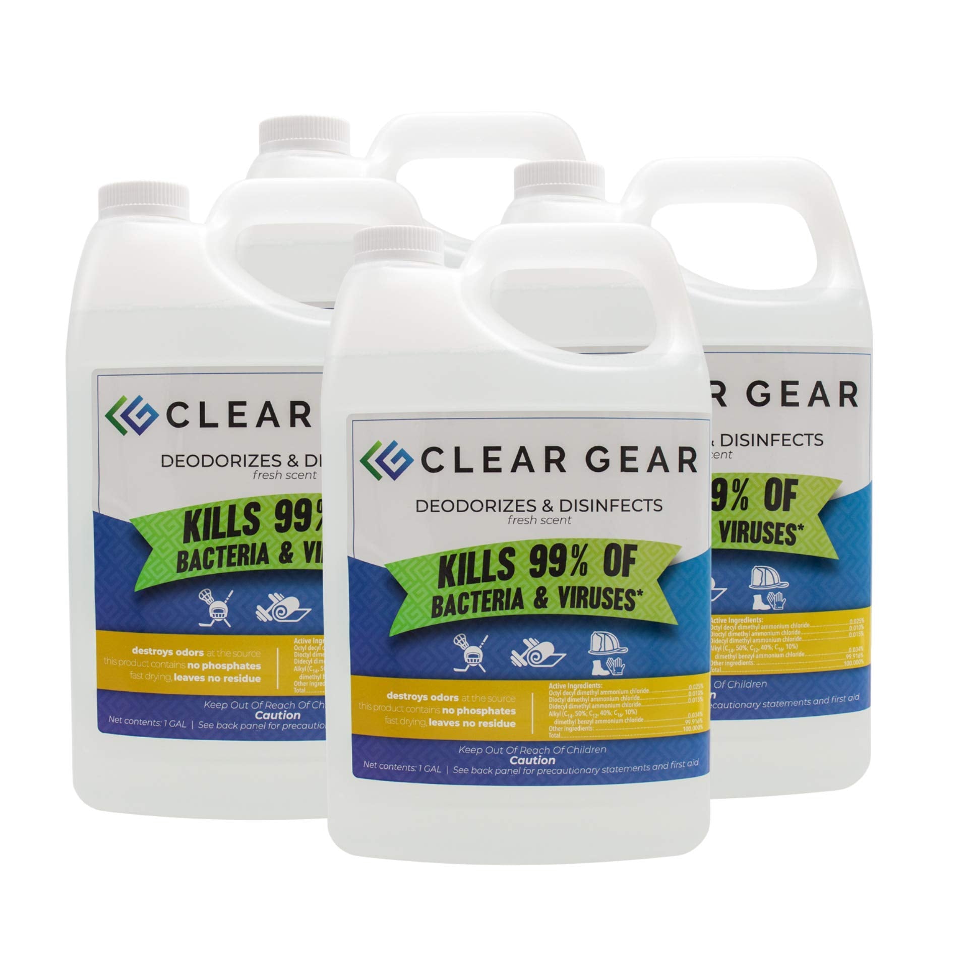 Disinfectant & Deodorizer for Sports Equipment 4 (512 Fl Oz)