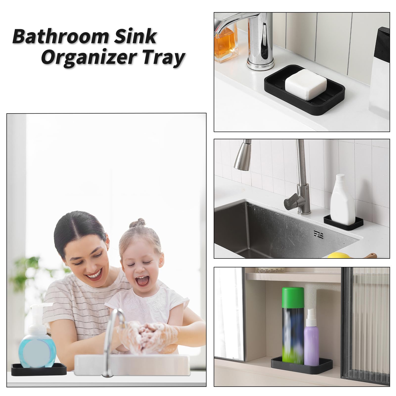 Silicone Kitchen Sink Organizer Tray for Multiple Usage