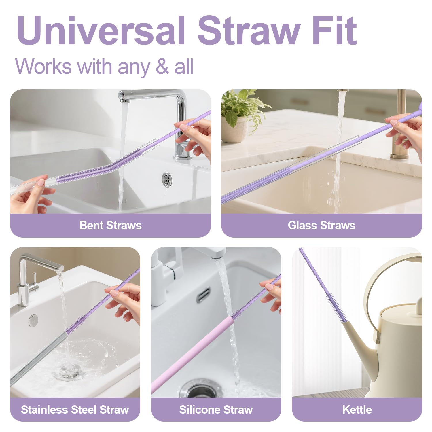 Silicone Straw Cleaner Brush