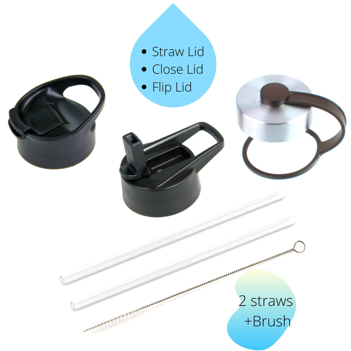 Stainless Steel Water Bottle Spout Lid Vacuum Insulated Double Wall Water Bottle Wide Mouth