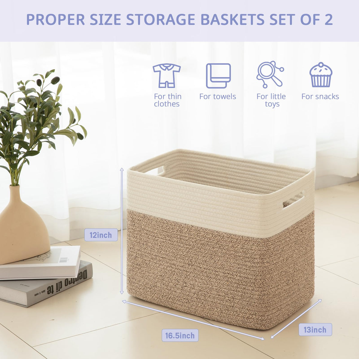 Storage baskets for Shelf (2 Count)