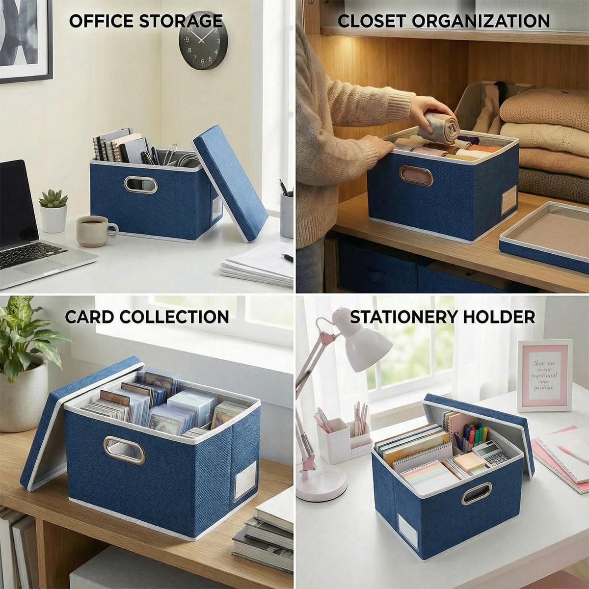 Storage Bins with Lids [3 (3 Count)