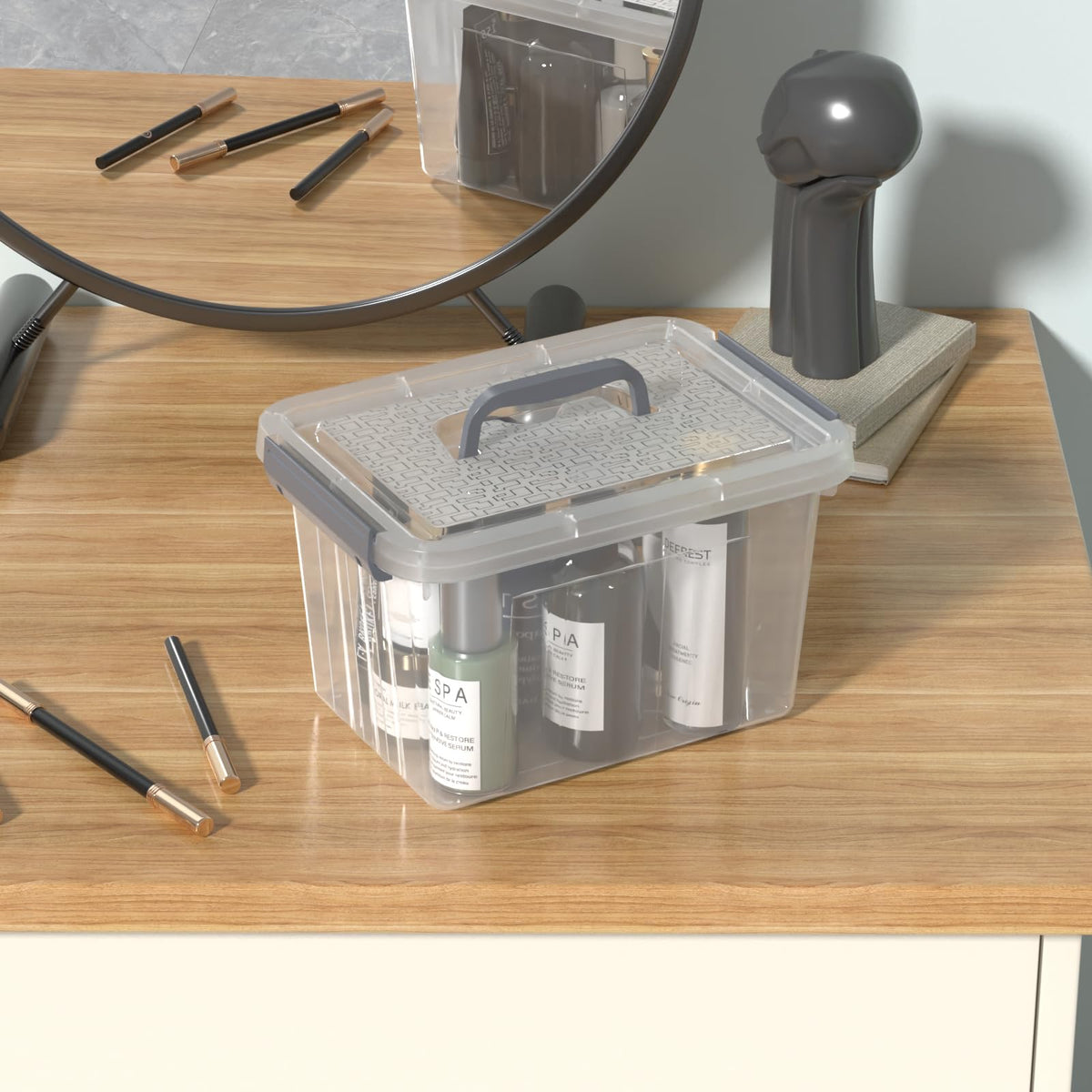 6 Quart Small Latching Bin with Lid (6 Count)