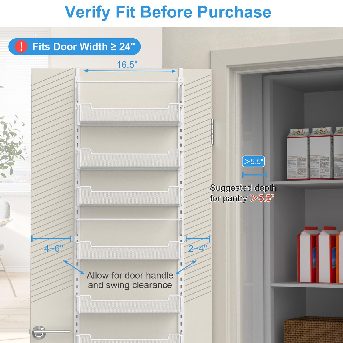 Over the Door Pantry Organizer