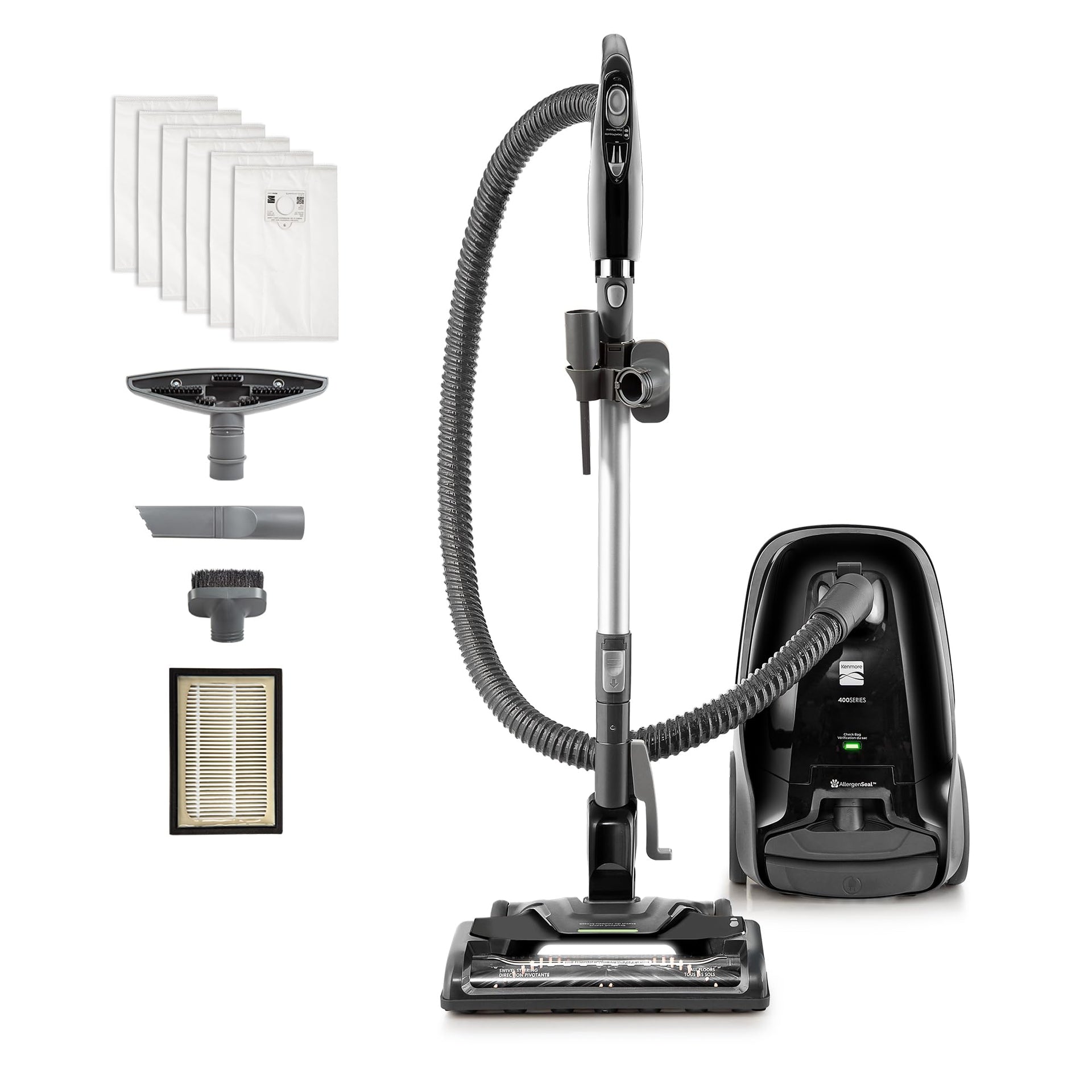 400 Series Bagged Canister Vacuum with Hair Eliminator Brushroll