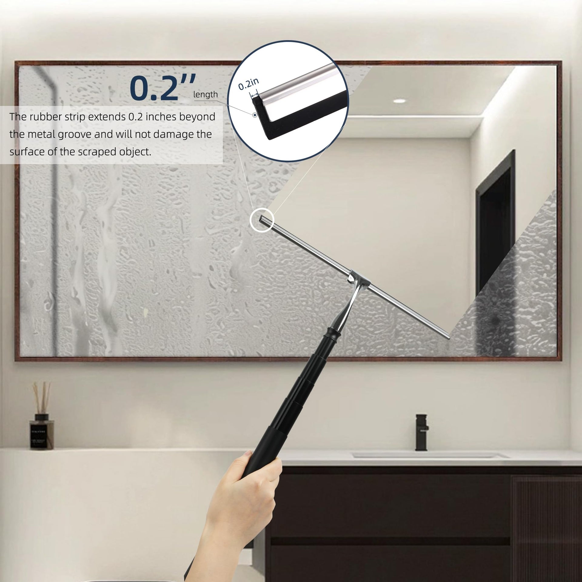 12 51’’ Telescopic Window Squeegee for High Windows