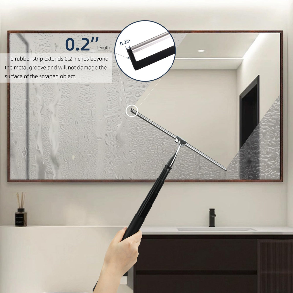 12 51’’ Telescopic Window Squeegee for High Windows