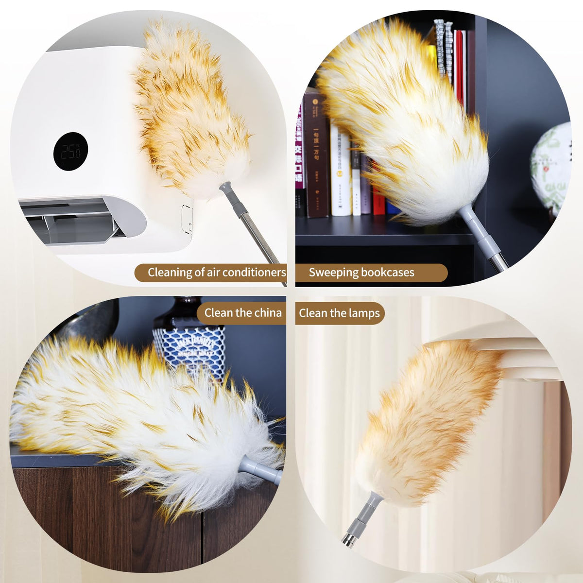 Lambswool Duster for Cleaning with Non