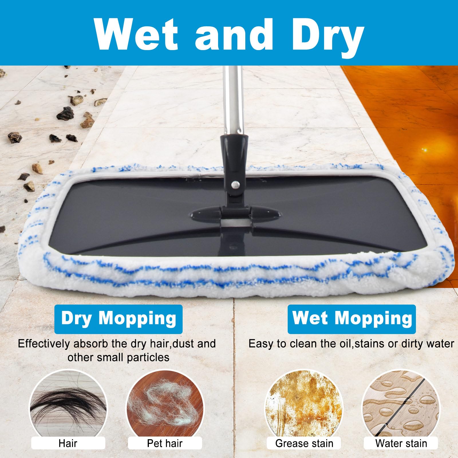 5 Pack Mop Heads Replacements for Ocedar Hardwood Floor 'N More Microfiber Mops (5 Count)