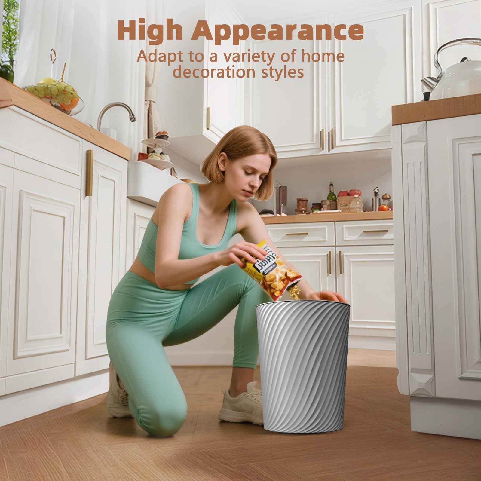 Small Trash Can 3 Pack 1.8 Gallons (3 Count)