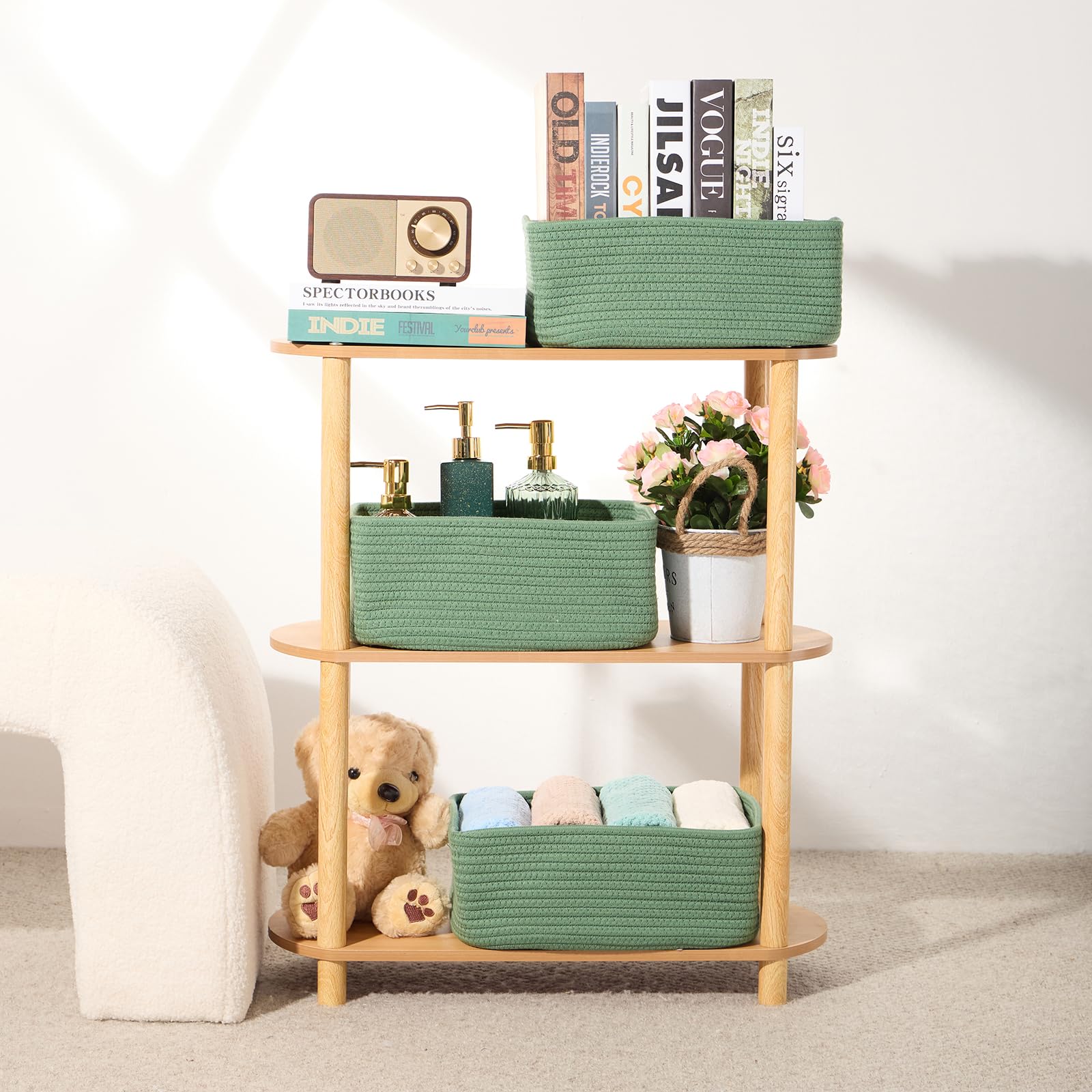 Small Storage Baskets for Organizing (3 Count)