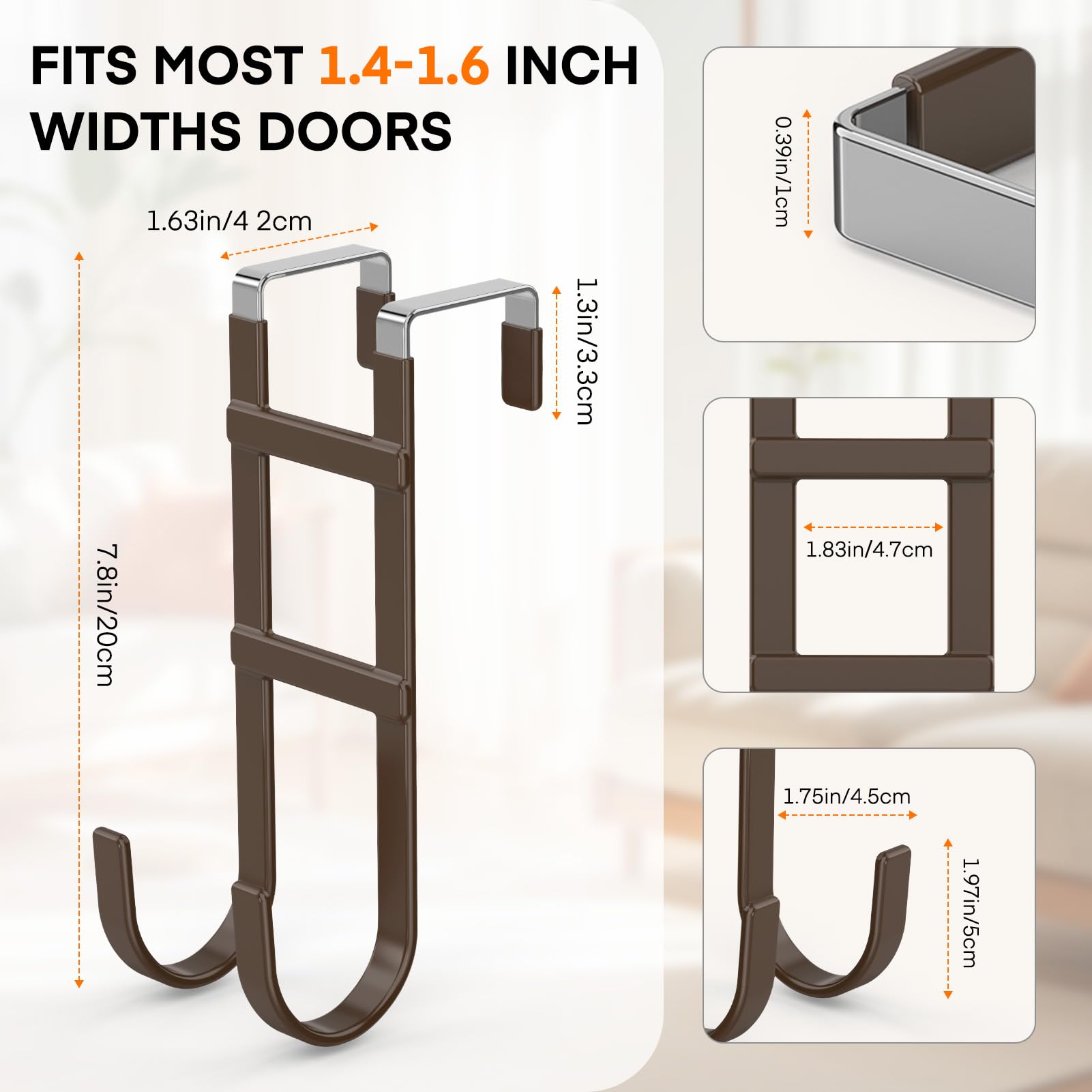 Over the Door Hooks (4 Count)