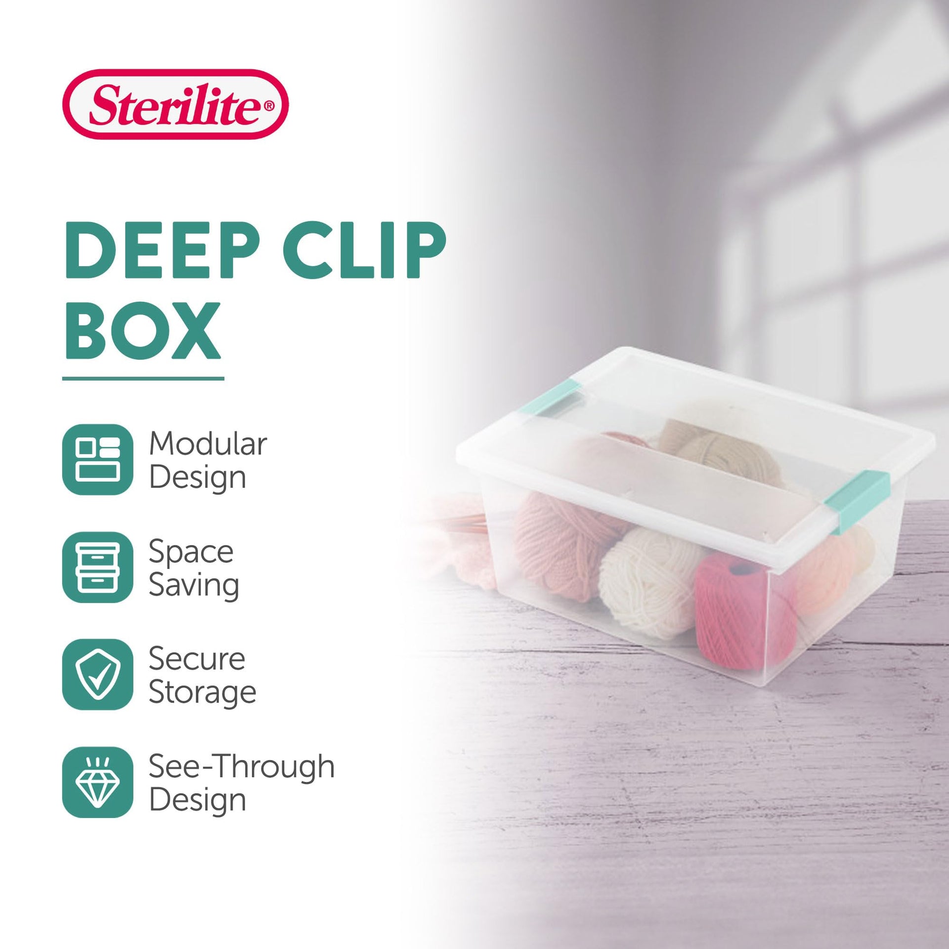 Clip Box Stackable Clear Plastic Bins (16 Count)