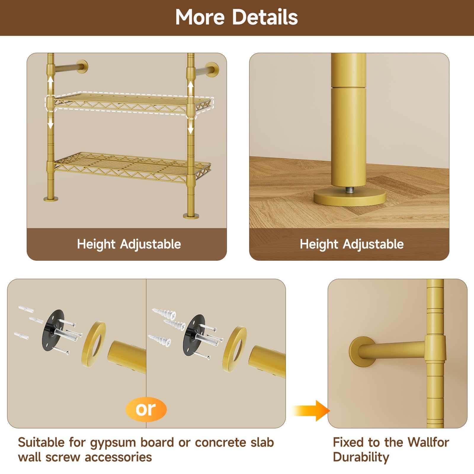 L4 Wall Mounted Heavy Duty Corner Industrial Pipe Clothing Rack