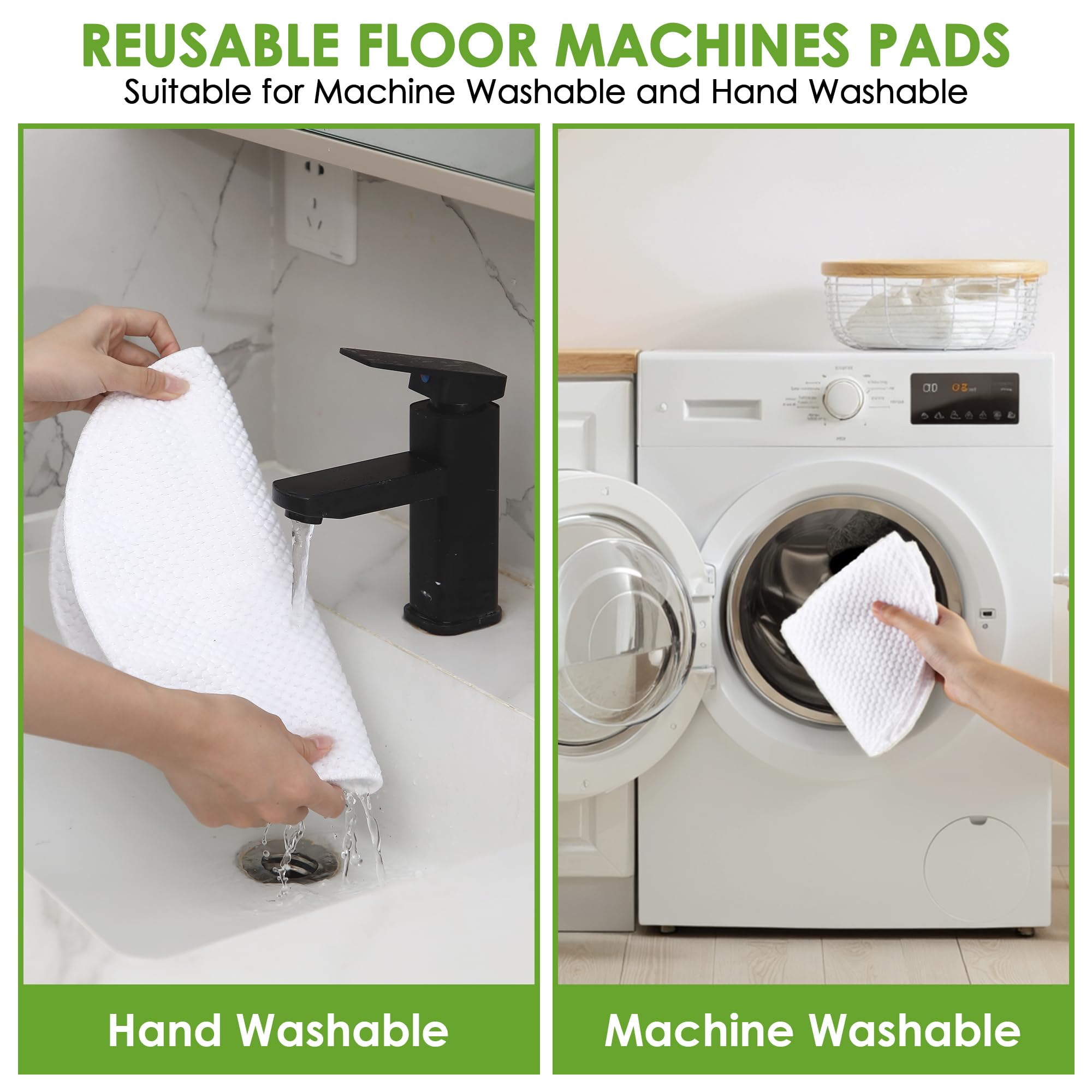 3 Pack 12" Floor Machine Pads Compatible with Oreck Commercial 550MC Orbiter Scrubber Machine (3 Count)