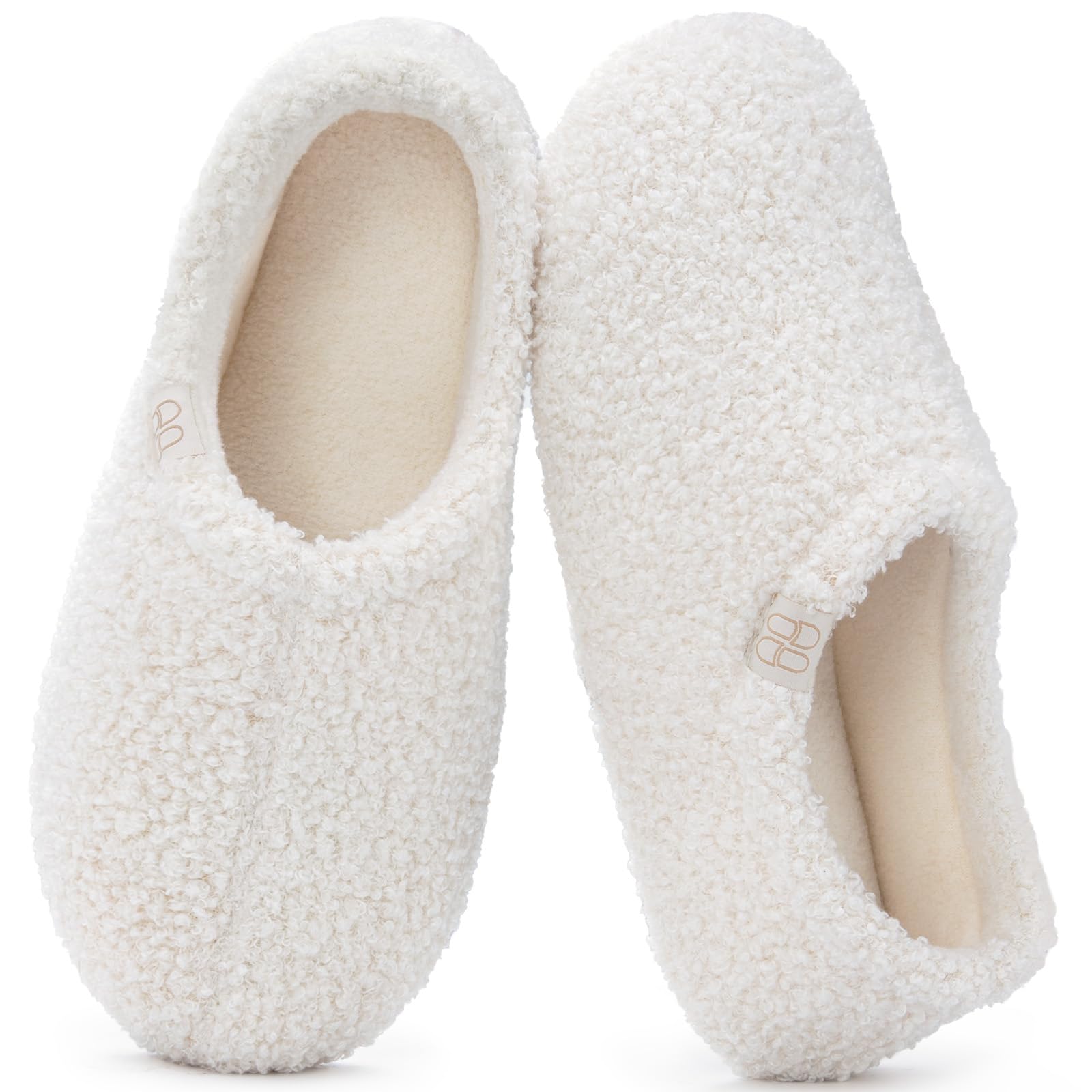 Women's Fuzzy Curly Fur Loafer Slippers
