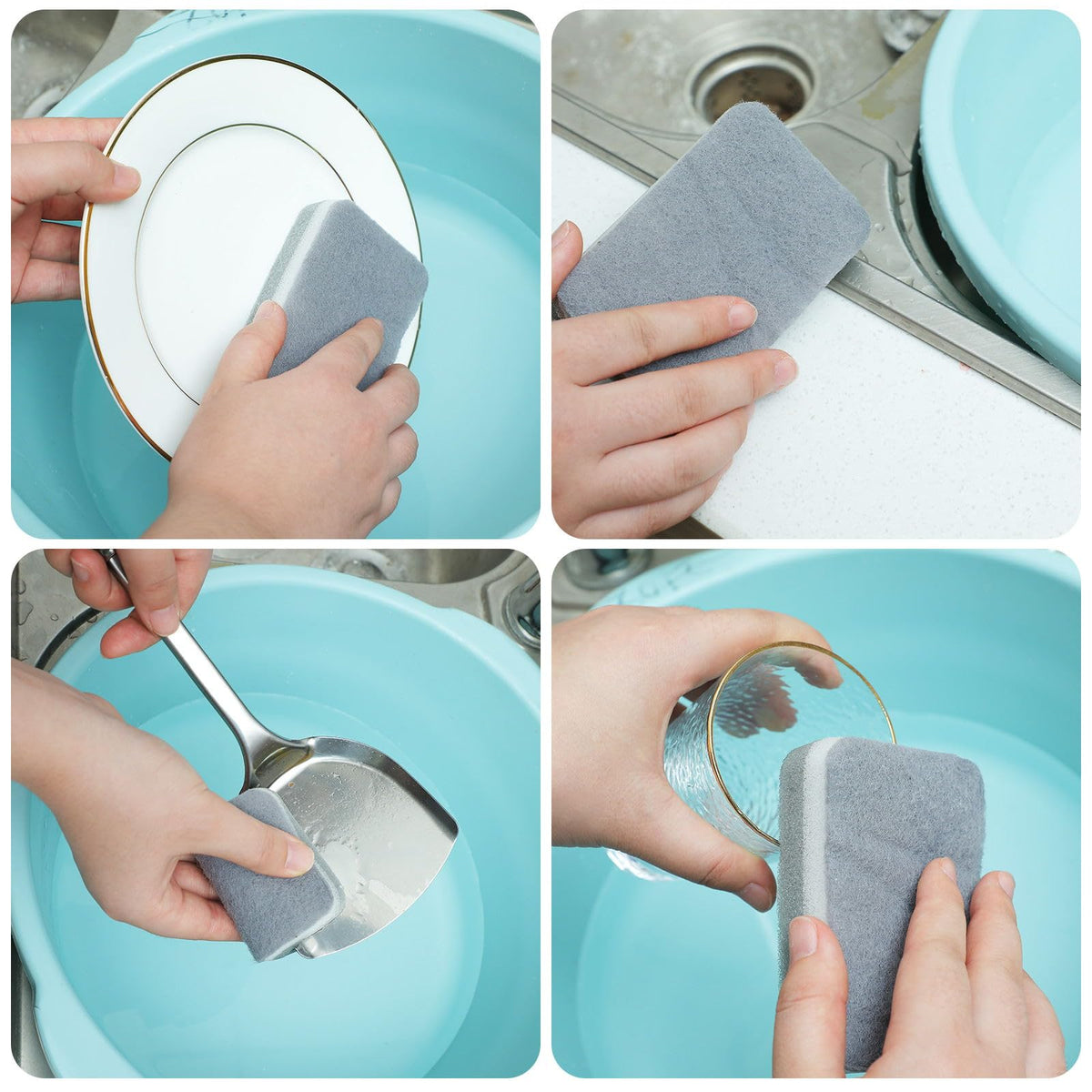 240 Pcs Individually Wrapped Sponge Dishwashing Sponge Bulk Non Scratch Scrub Sponges Kitchen Scouring Pad for Household Cleaning Rental Dishes Hotel Apartment Car