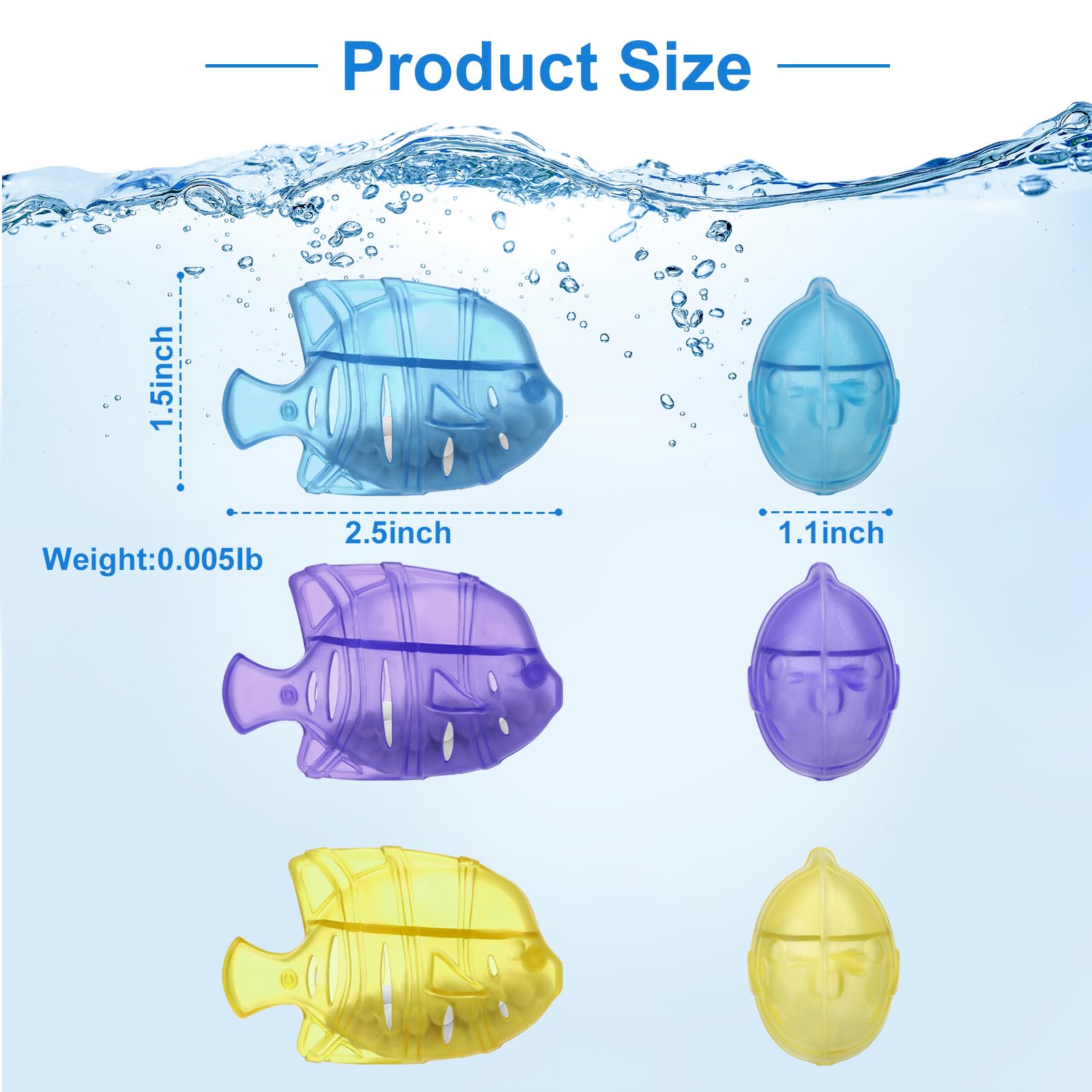 10PC Humidifier Cleaner Fish Universal Humidifier Tank Cleaner Cleaner (10 Count)