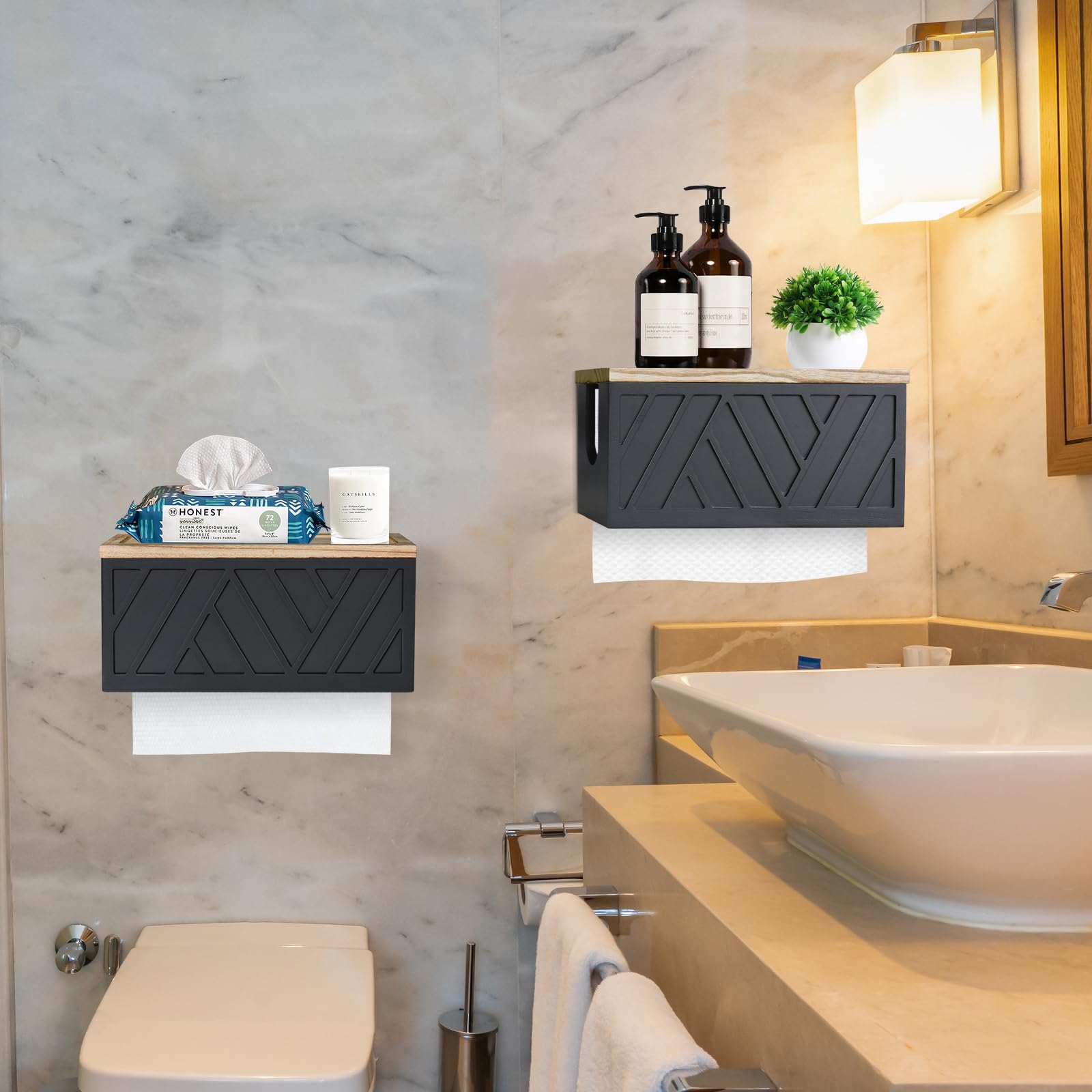 Set of 2 Paper Towel Dispenser Wall Mount (2 Count)