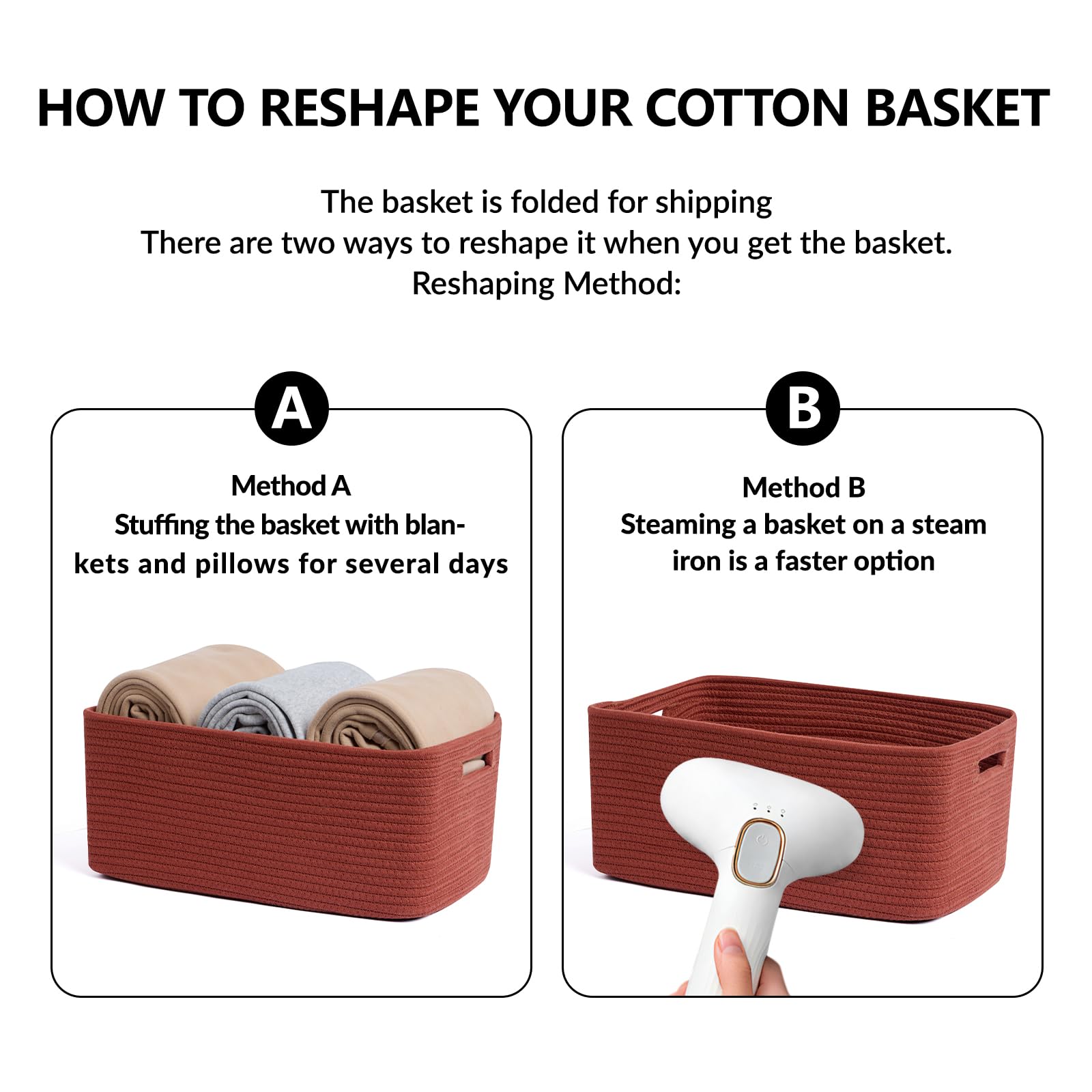 Large Storage Baskets for Organizing (4 Count)