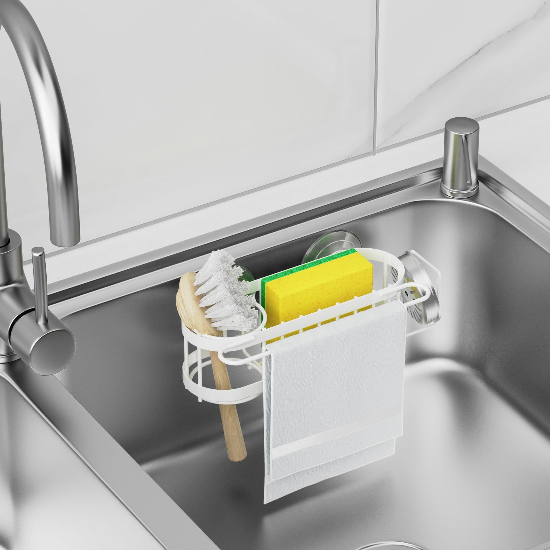 Kitchen Sink Caddy Sponge Holder in The Sink