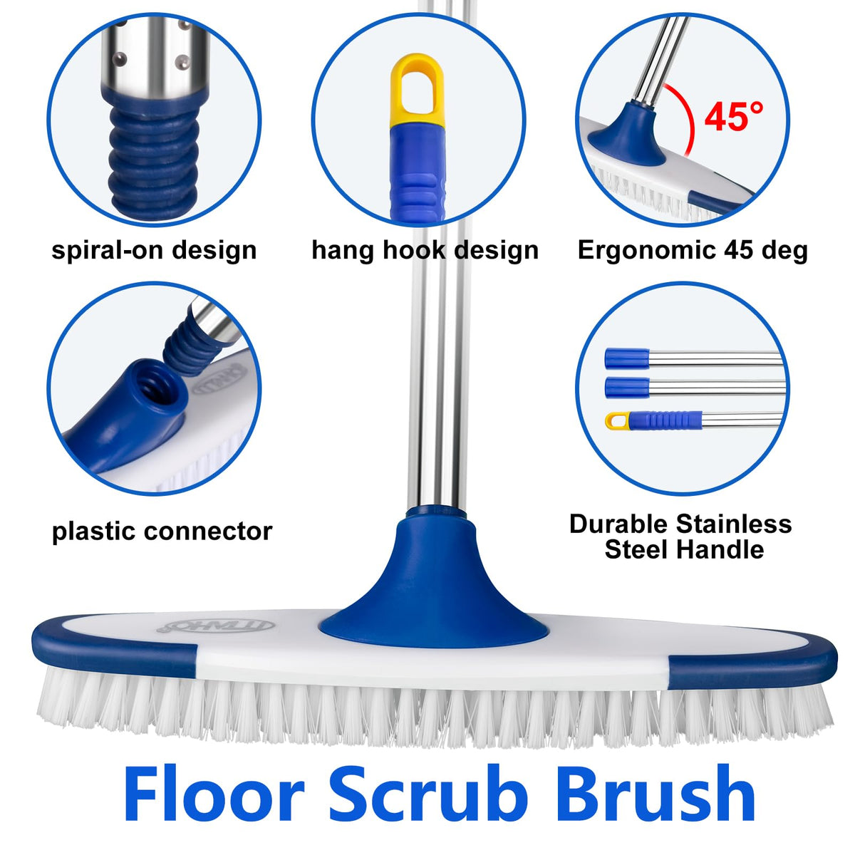 Floor Scrub Brush with Long Handle