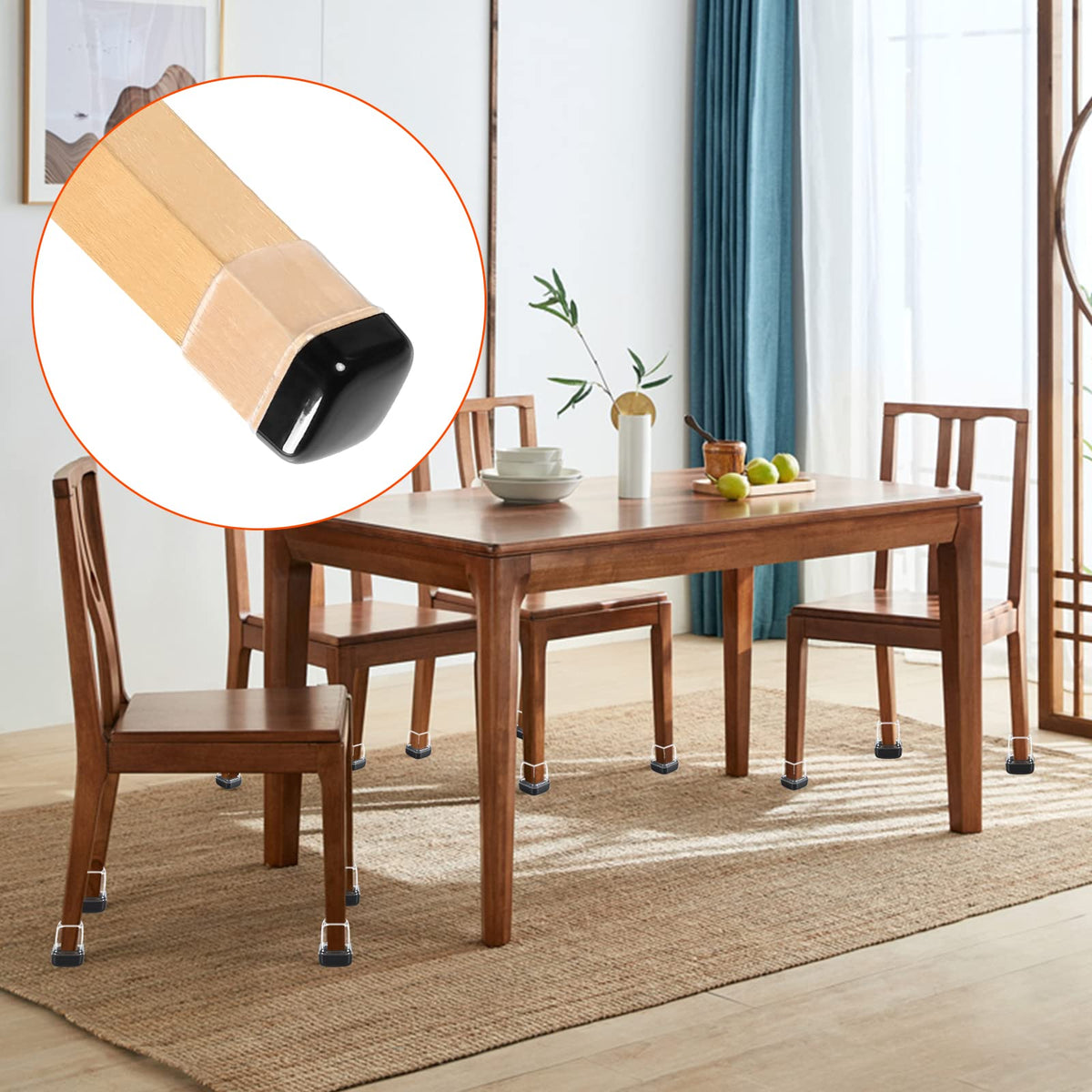 24 Pcs Chair Sliders for Carpet (24 Count)