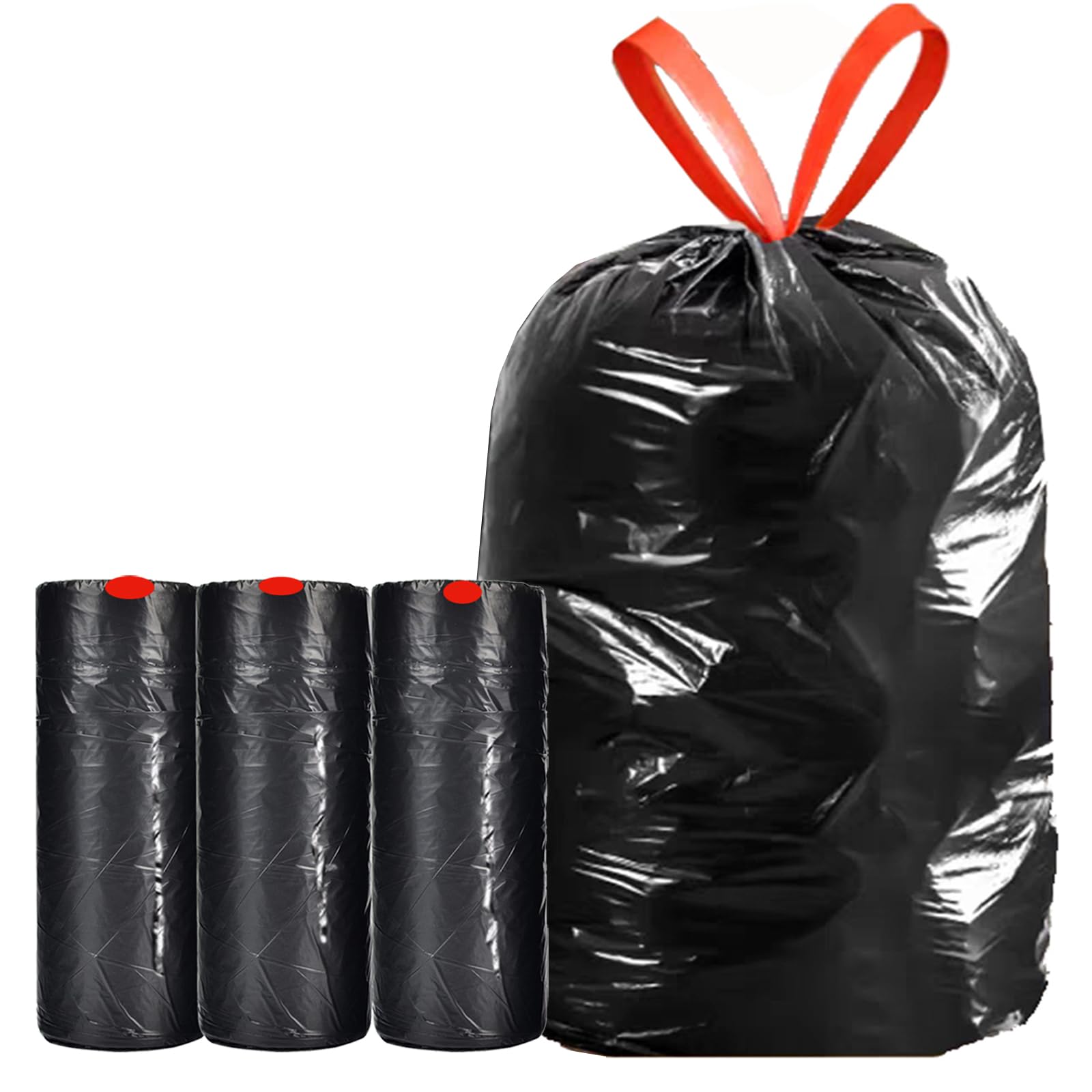 16 18 Gallon Black Drawstring Trash Bags (60 Count)
