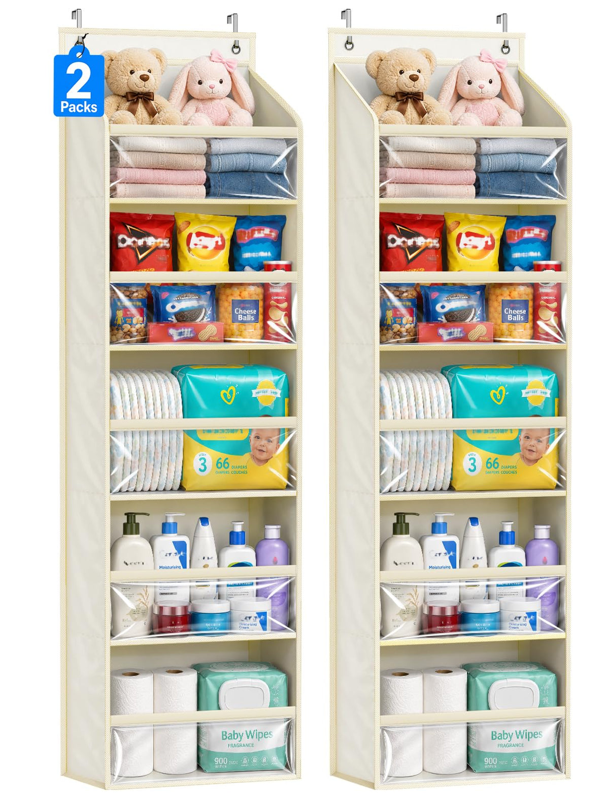 2 Pack Over the Door Organizer (2 Count)