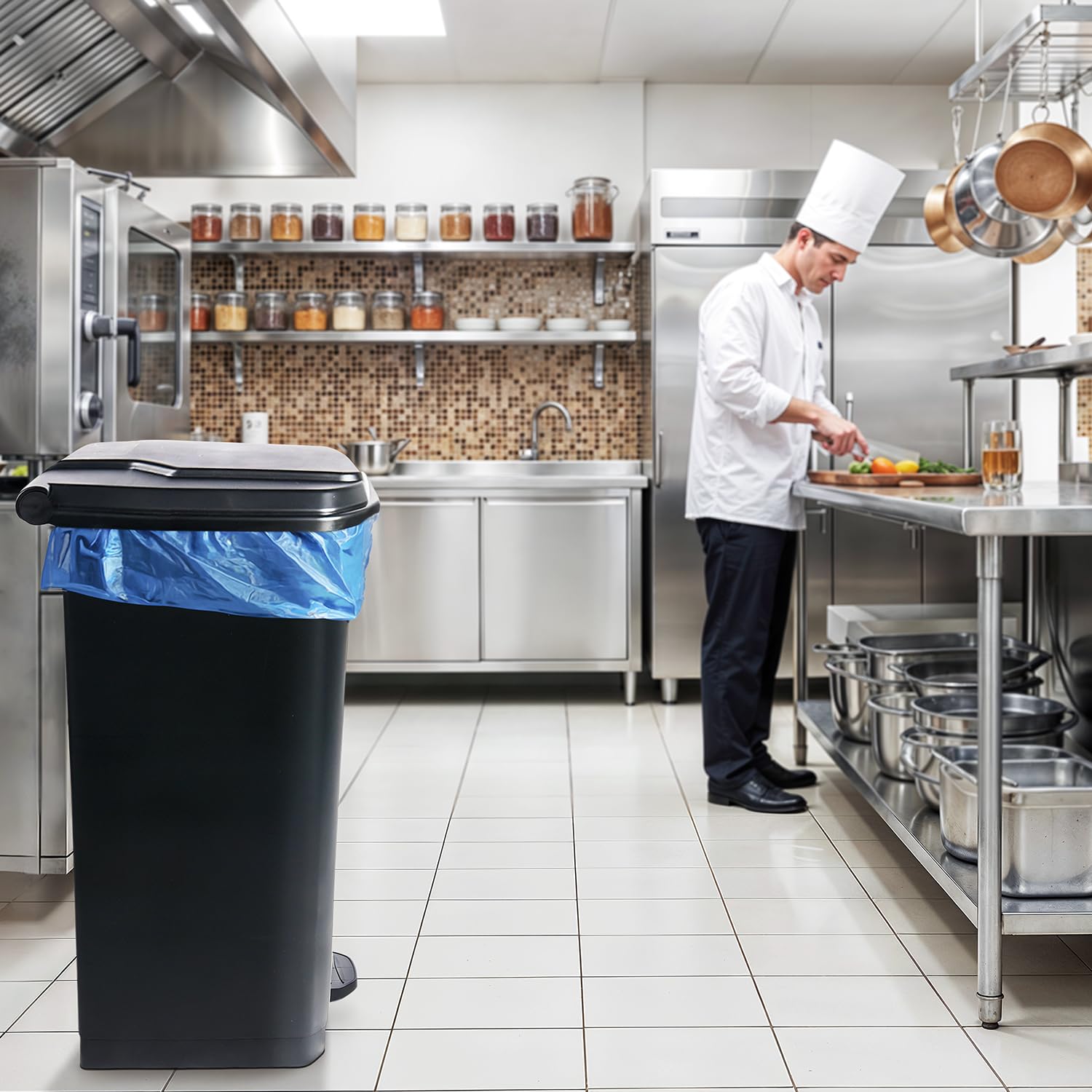 27 Gallon Step Trash Can for Kitchen