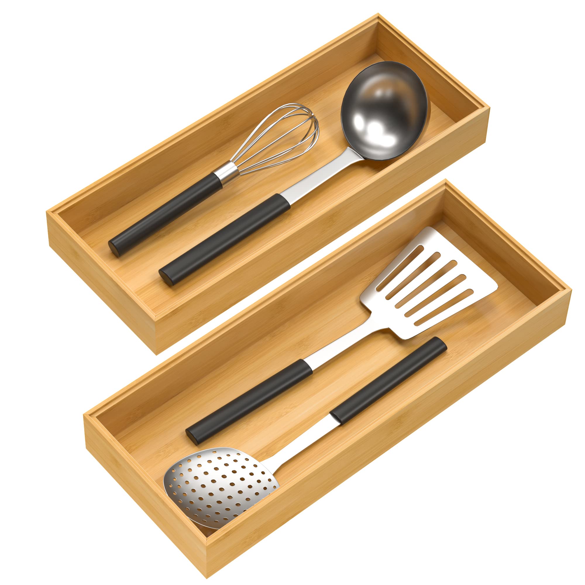 Bamboo Drawer Organizer (2 Count)