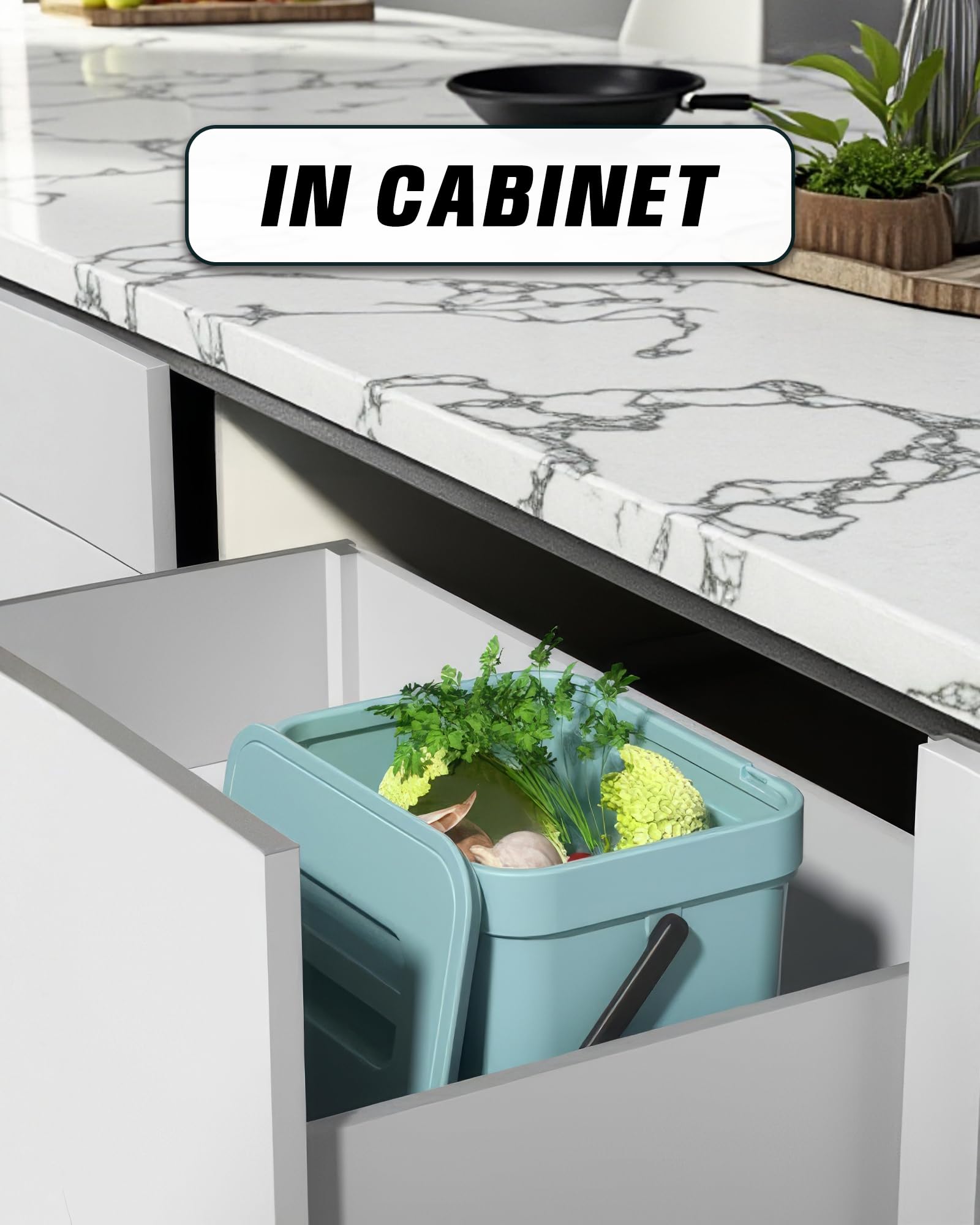 1.8 Gal Hanging Trash Can with Lid