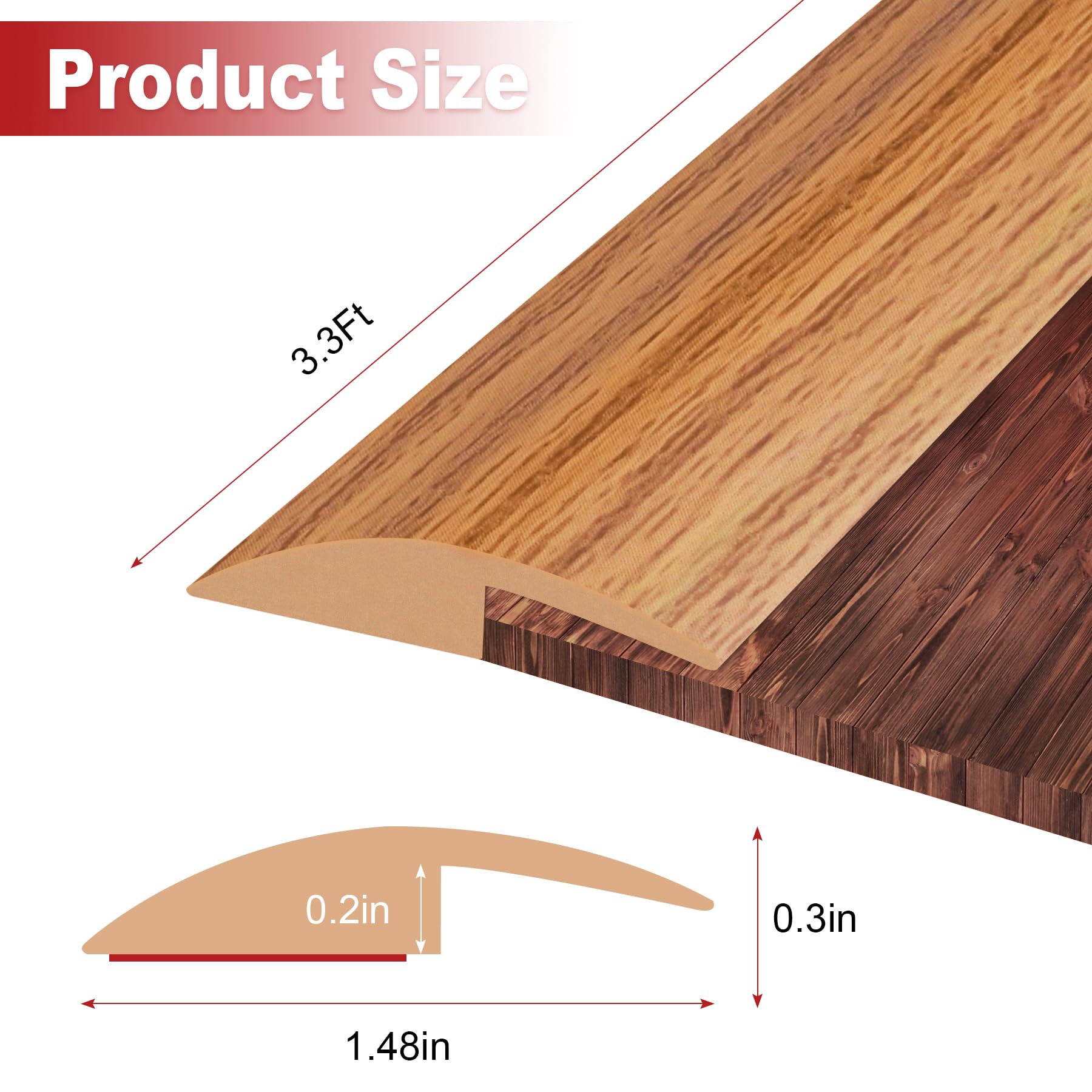 3.3Ft Carpet Floor Transition Strip