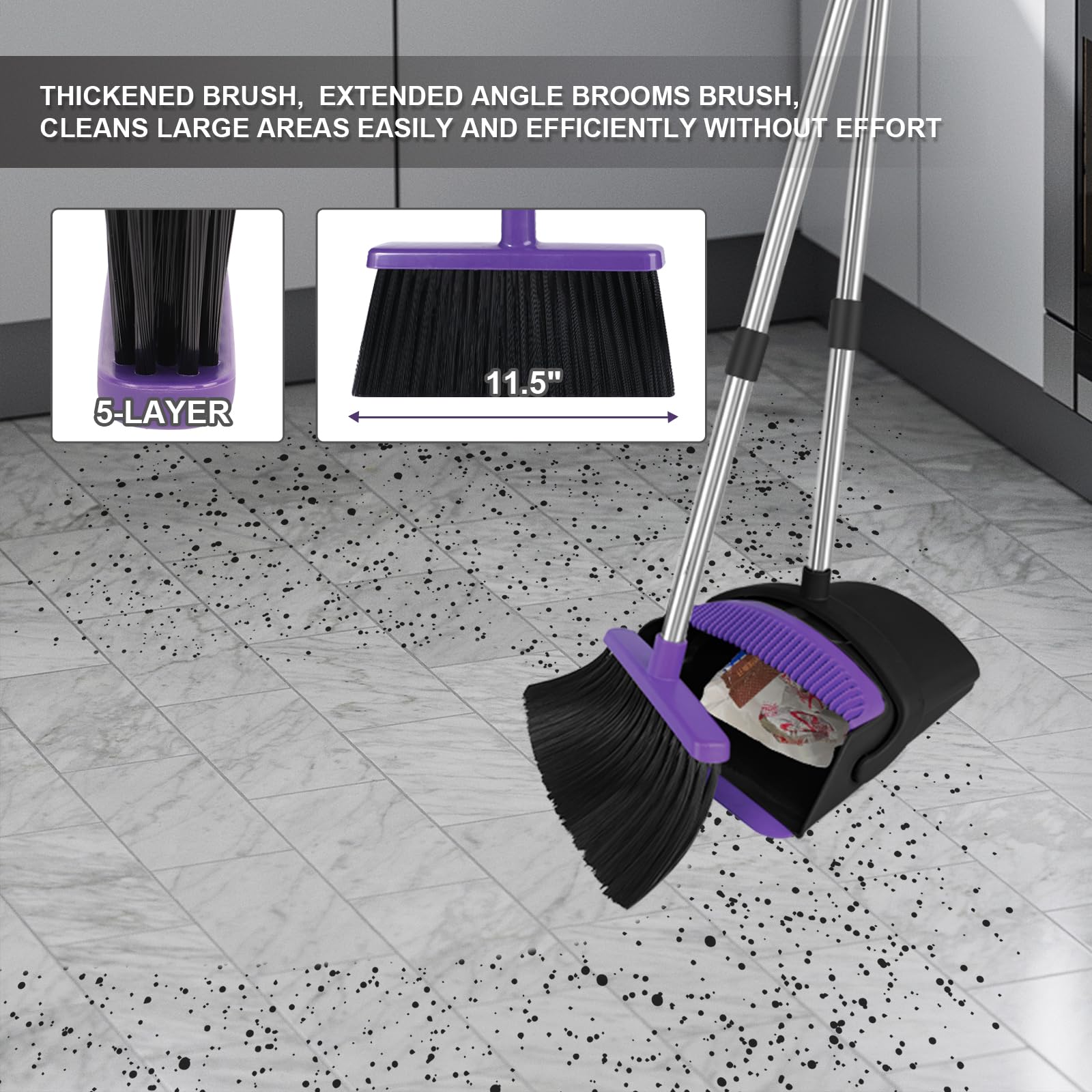 Broom with Dustpan Combo Set