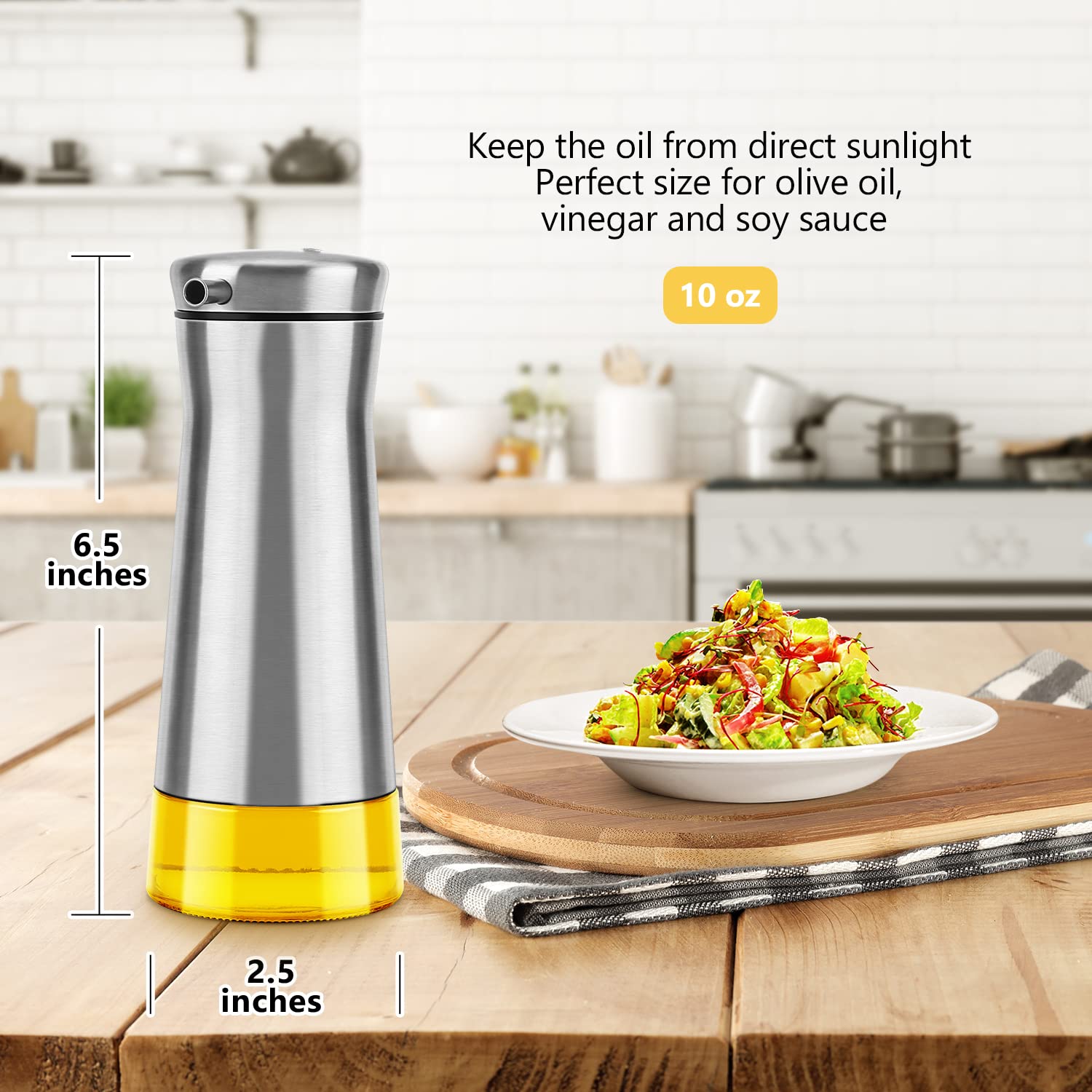 Olive Oil And Vinegar Dispenser Set (2 Count)